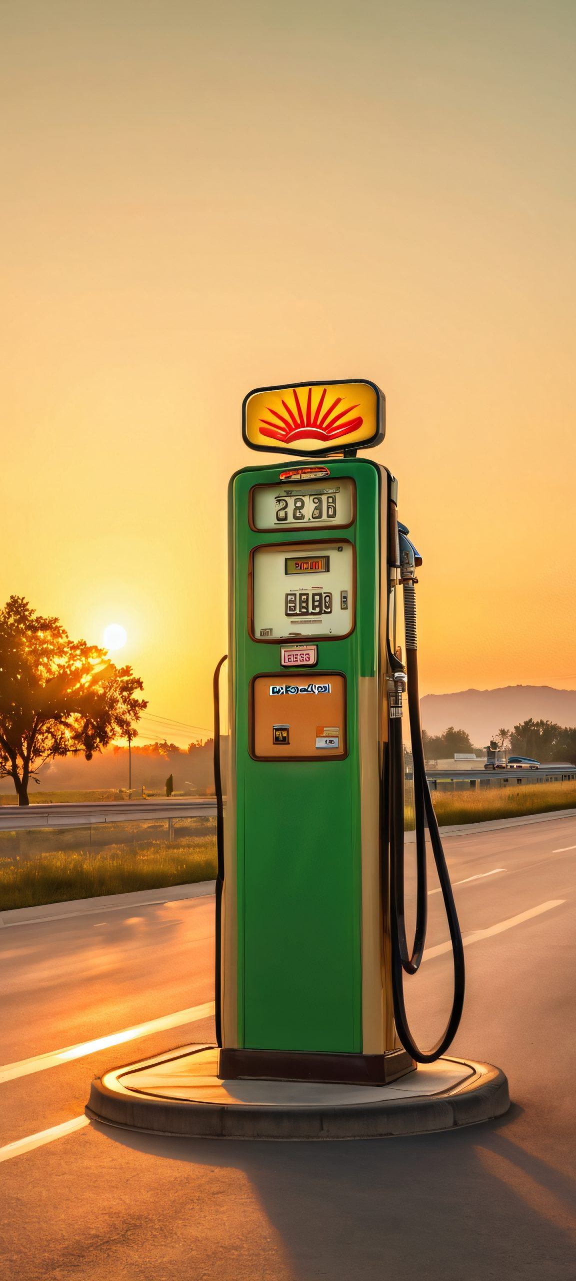 Gorgeous Gas Pump at Golden Hour, perfect for iPhone/Android