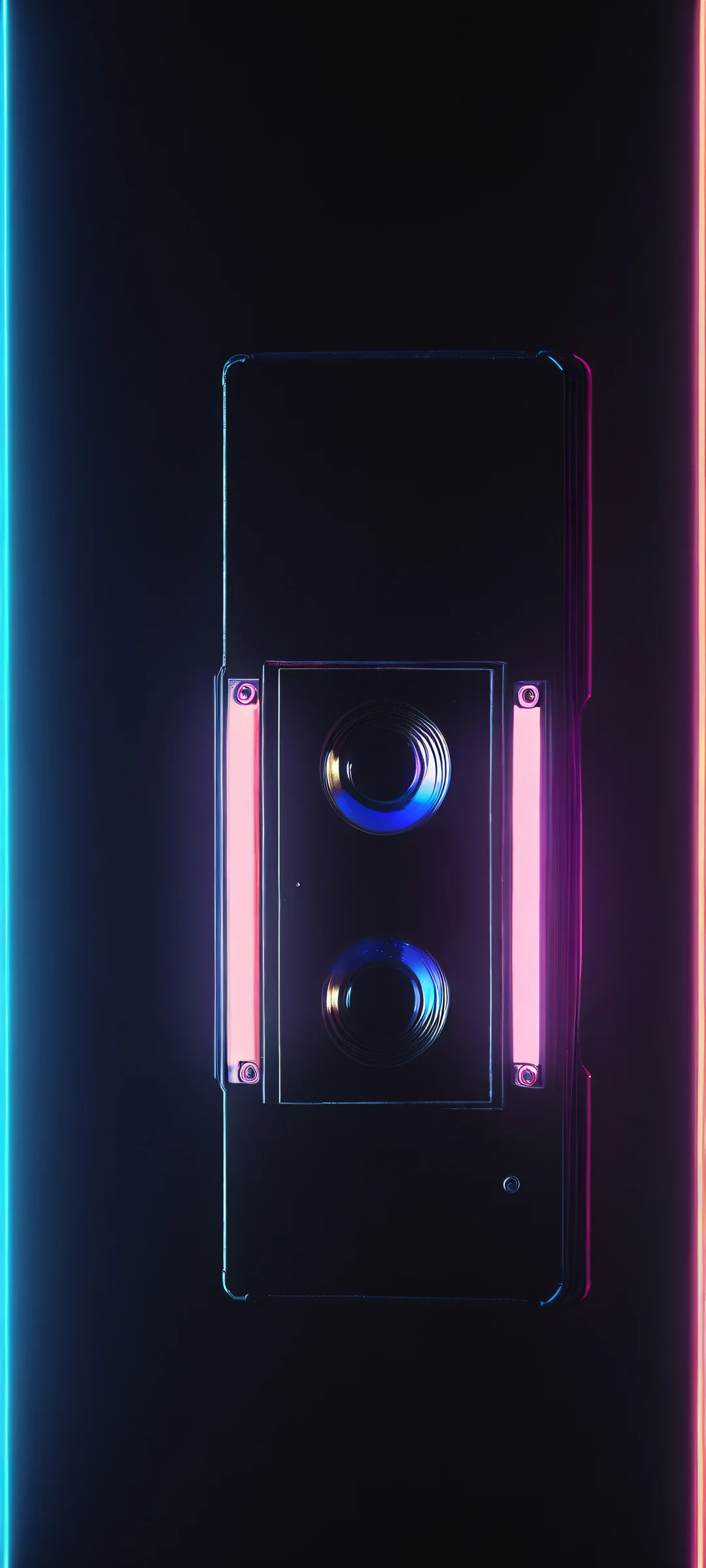 Glowing VHS tape on a cinematic background, perfect for iPhone/Android devices