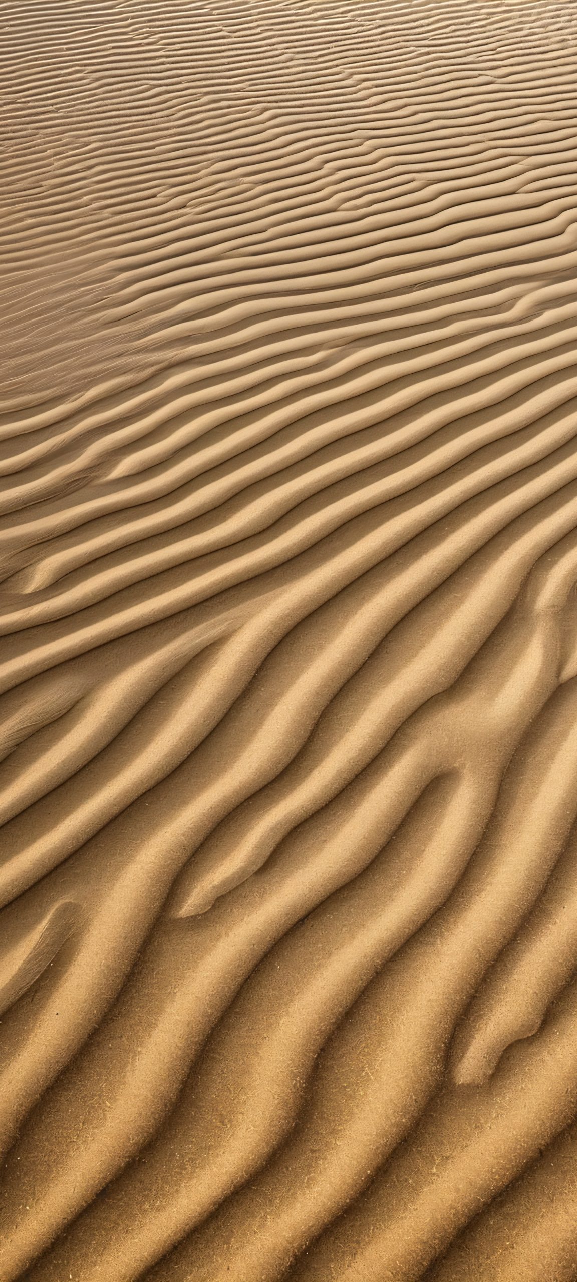 Rippled Sands iPhone & Android Wallpaper Relax with the soothing sounds of waves on a serene beach scene featuring rippled sand and soft overcast. Perfect for iPhone or Android home screen.