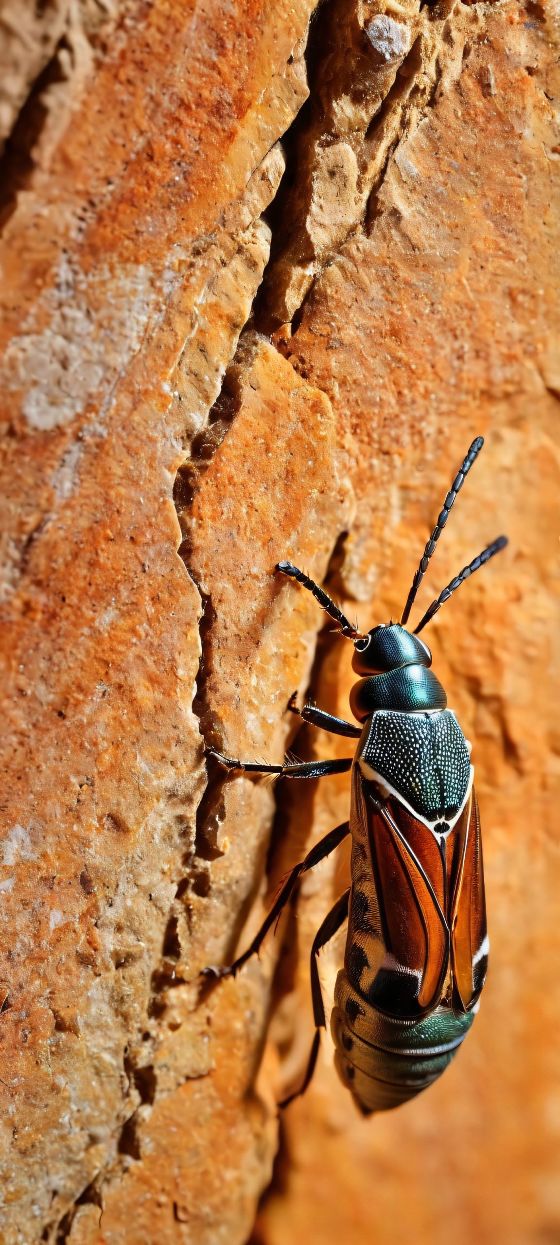 rock with insect vertical mobile phone wallpaper scaled