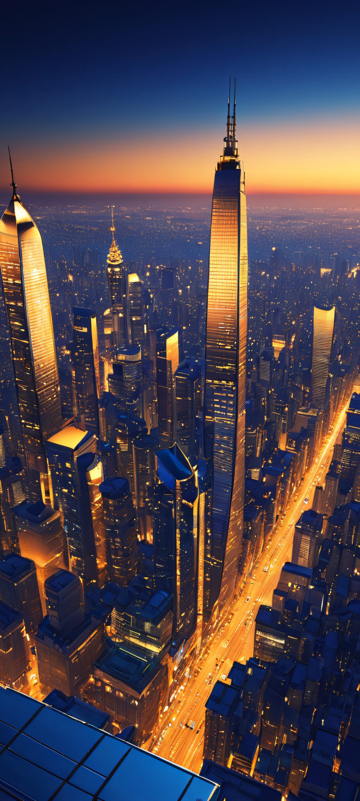 rooftop oasis night time cityscape hdr scaled