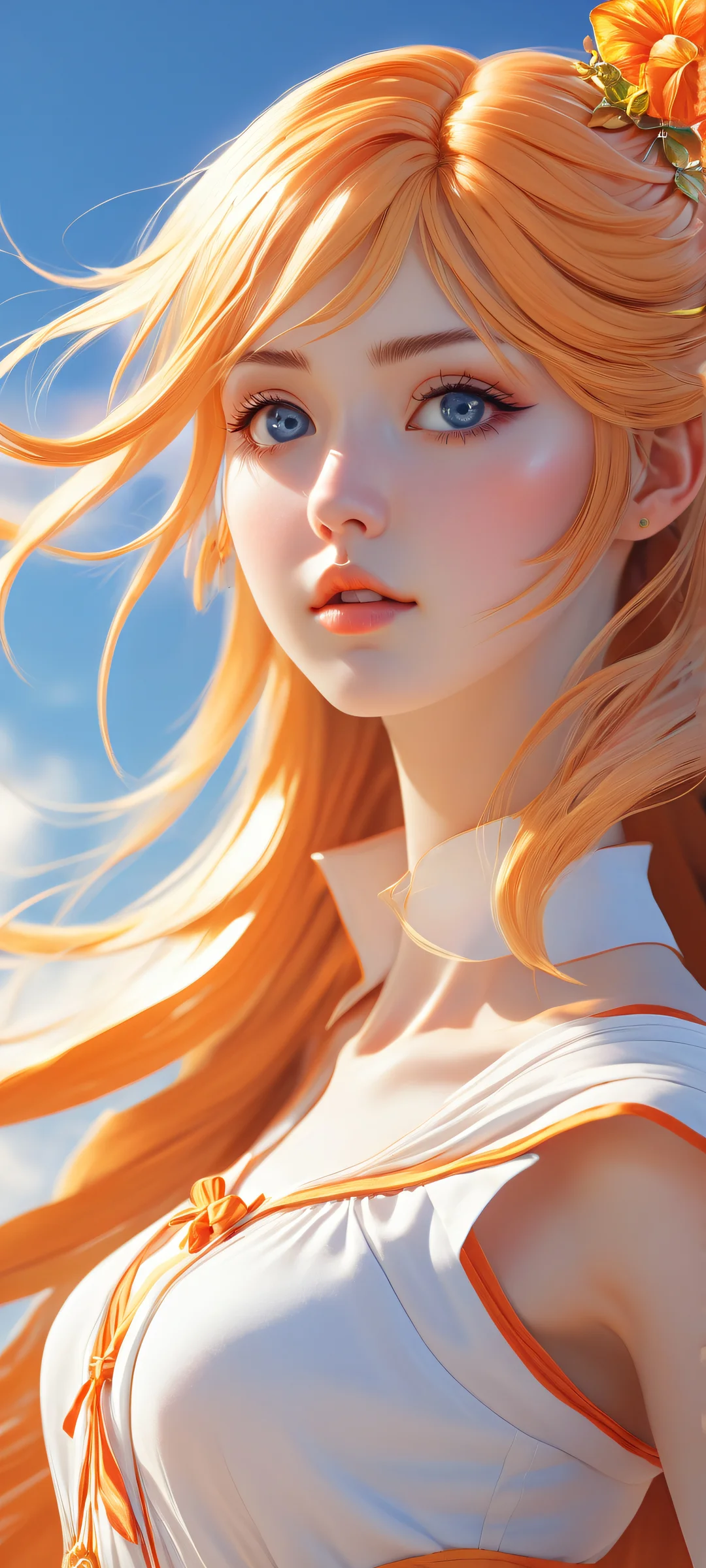 Serene portrait of Sailor Venus on iPhone/Android devices with stunning visual impact and perfect clarity