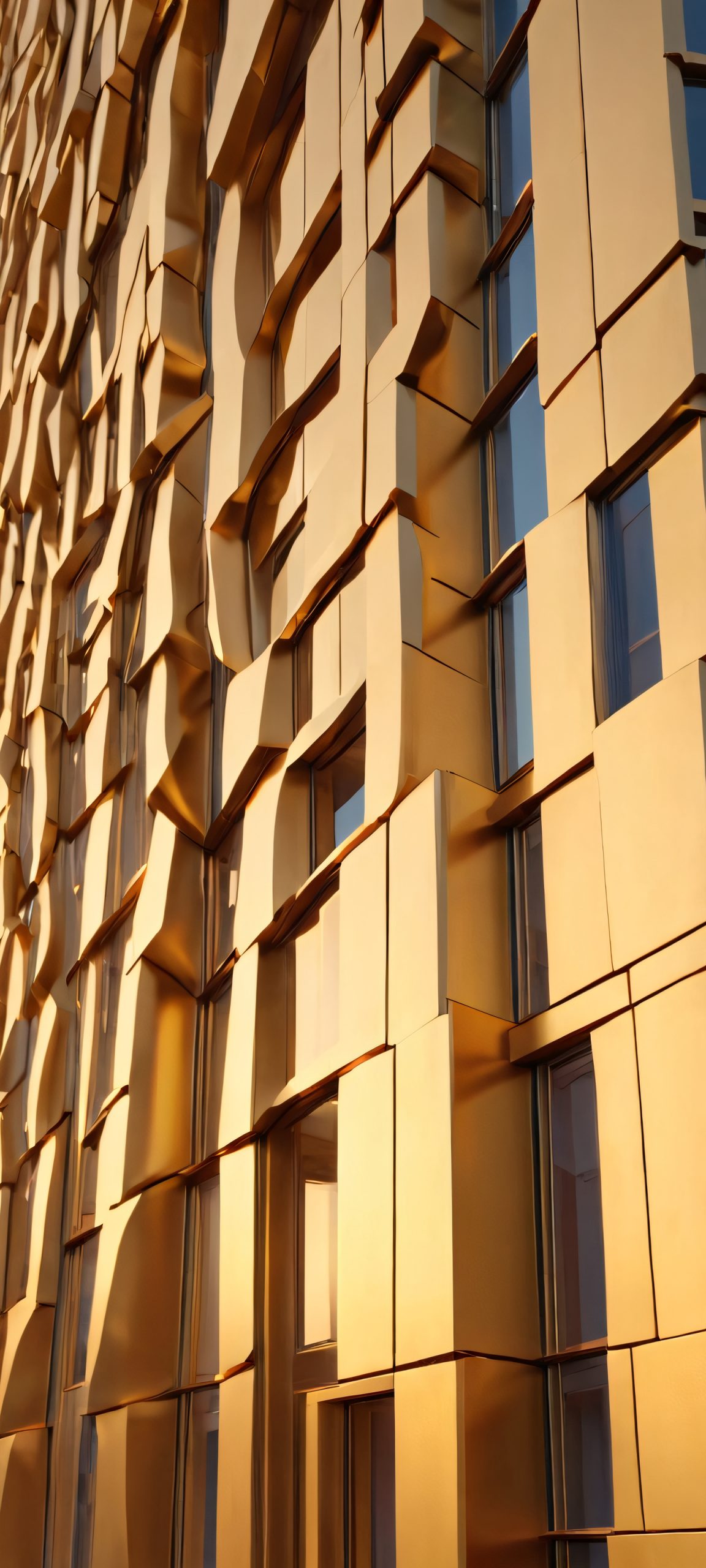 sculptural cityscape at dusk scaled