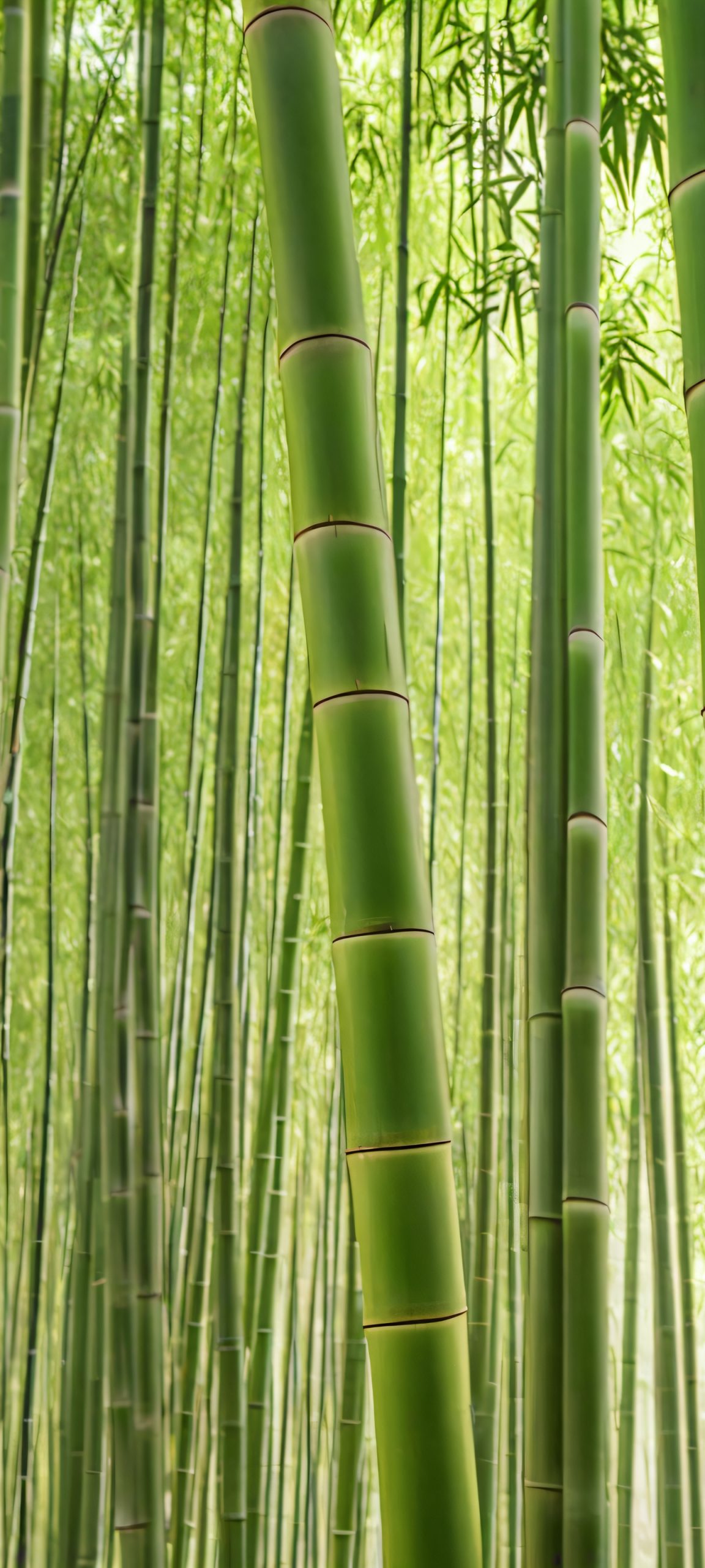 Image of a serene bamboo forest on a iPhone/Android screen, perfect for wallpaper