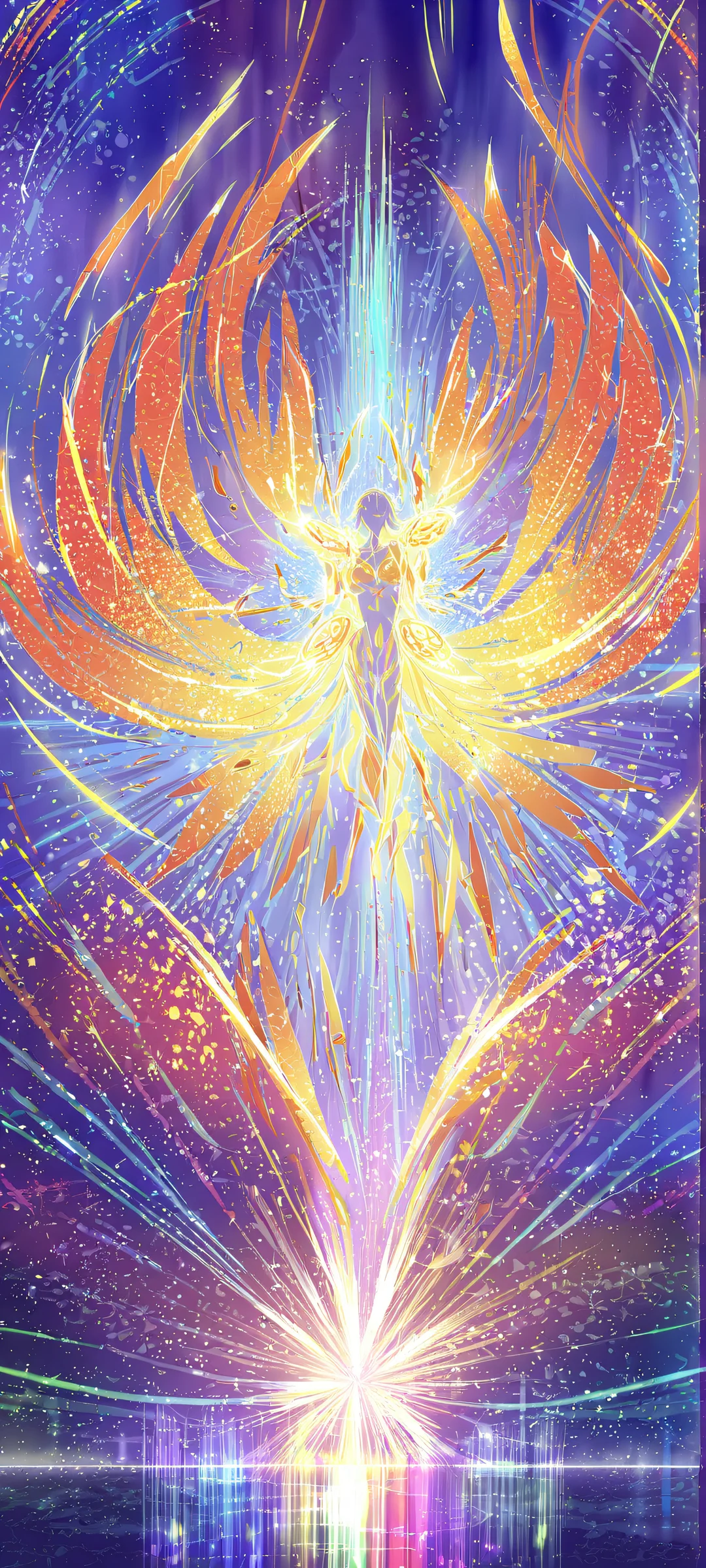 Ethereal CGI artwork of Sherry Birkin on a radiant iPhone/Android home screen, with brilliant colors and ray-traced reflections.