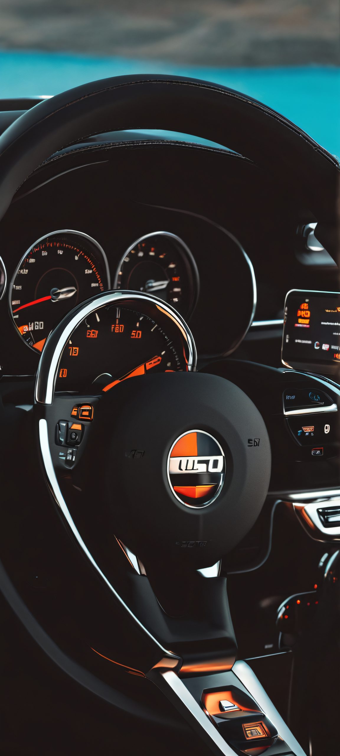 Minimalist dashboard interior design for iPhone and Android smartphones, featuring a stunning 2K QHD masterpiece.