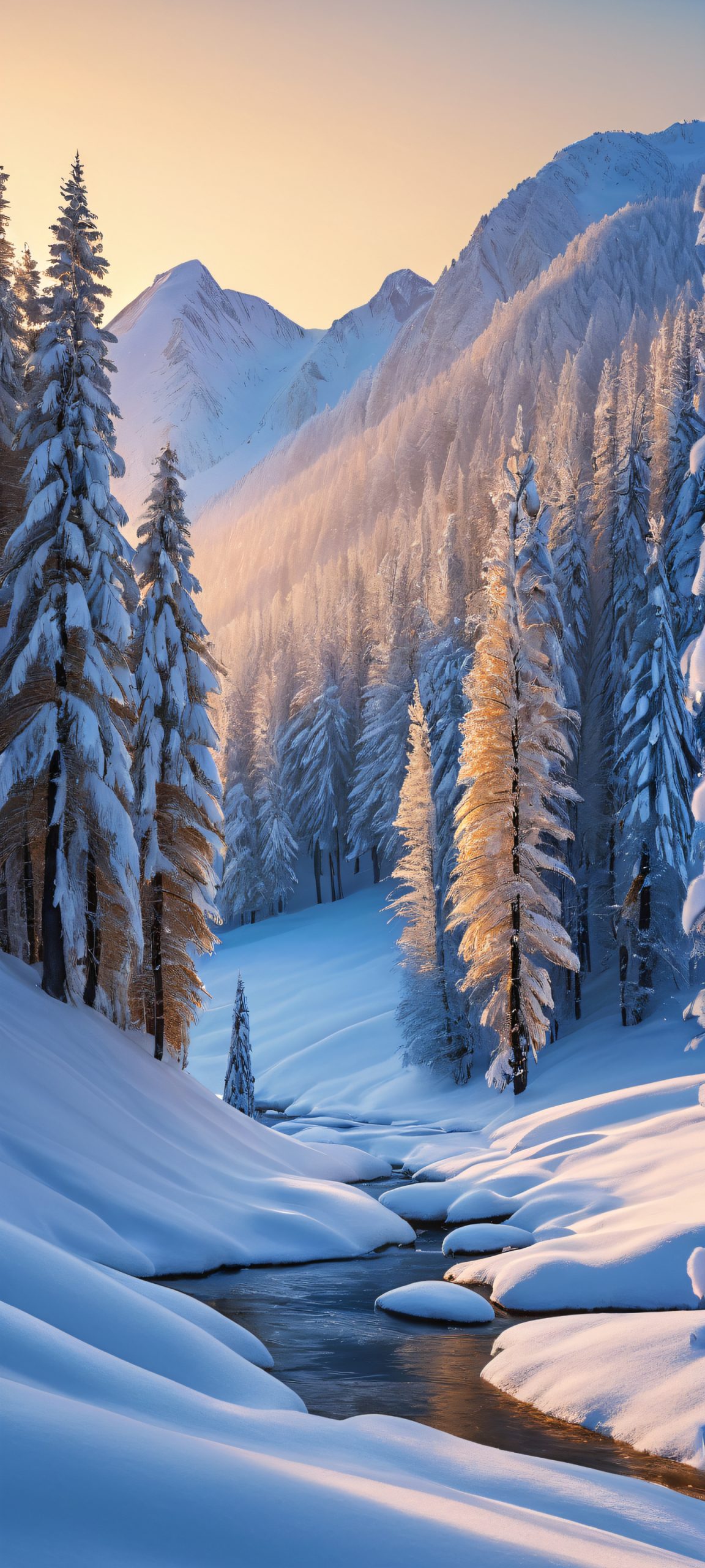 snowy serenity mountain landscape scaled