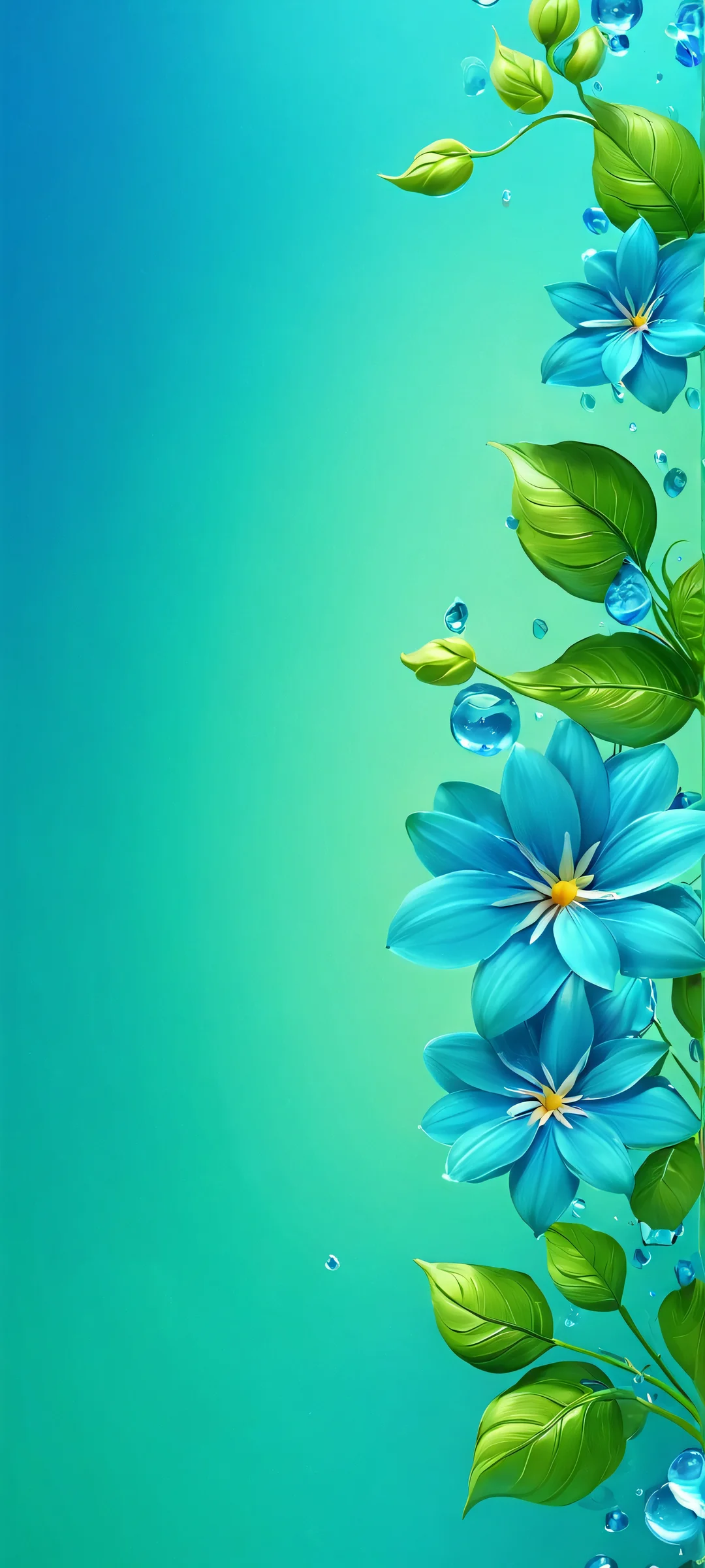Delicate flowers and serene water perfectly suited for your iPhone or Android device's home screen.