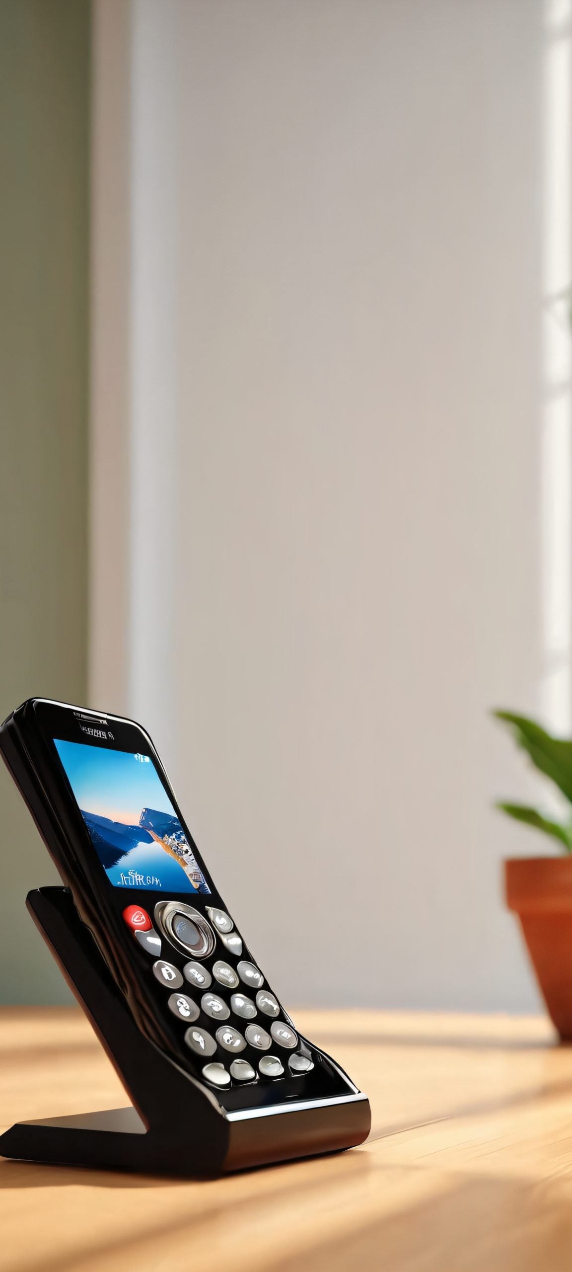 A realistic phone interior scene with a softbox lighting setup, perfectly optimized for iPhone and Android home screens.