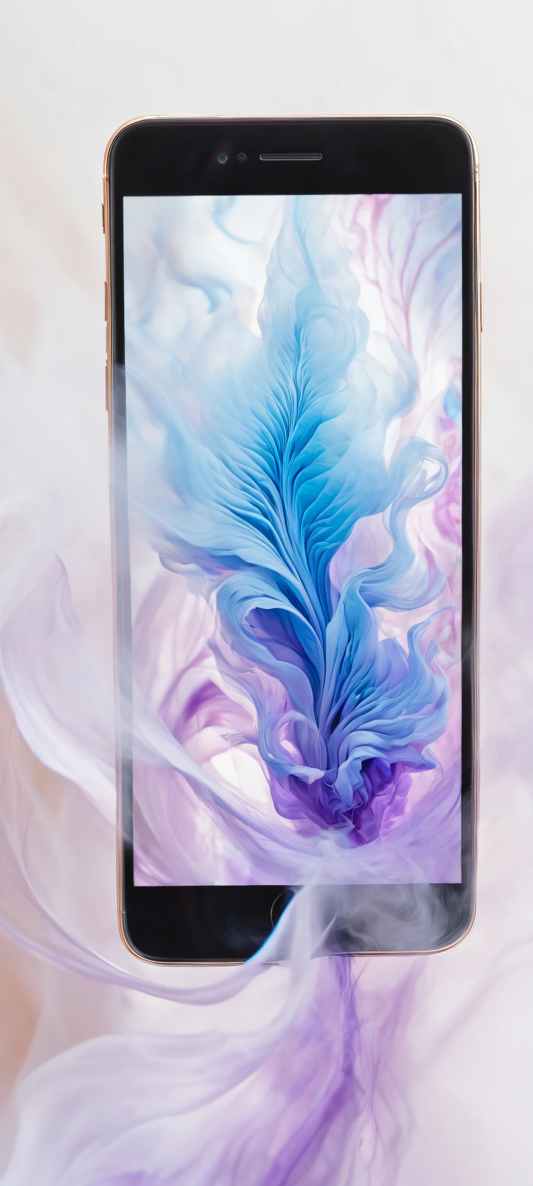 iPhone/Android wallpaper of a translucent sorceress hidden in billowing silk, with insane micro-details and extreme depth of field.