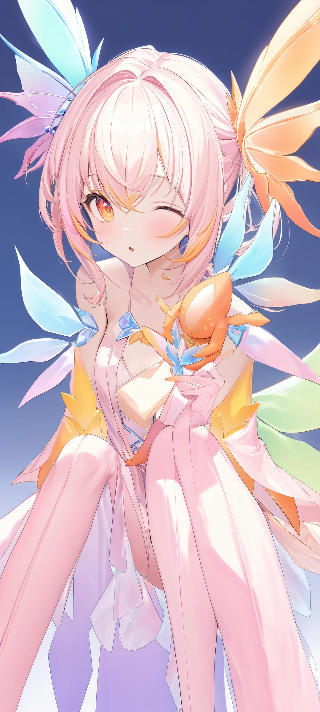 Beautiful Sparxie anime character on a simple natural background for iPhone and Android mobile phones.