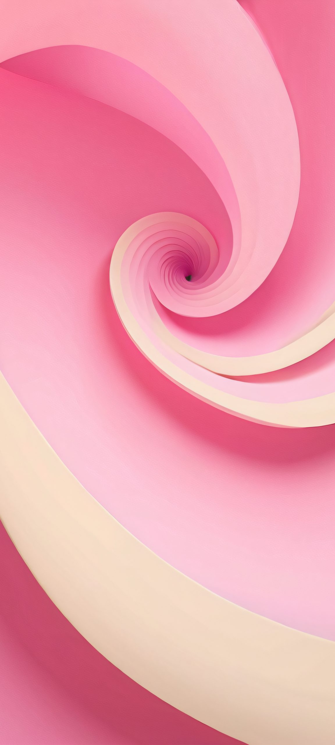 Beautiful Spiral design in soft pink and cream colors, perfect for iPhone and Android home screens.