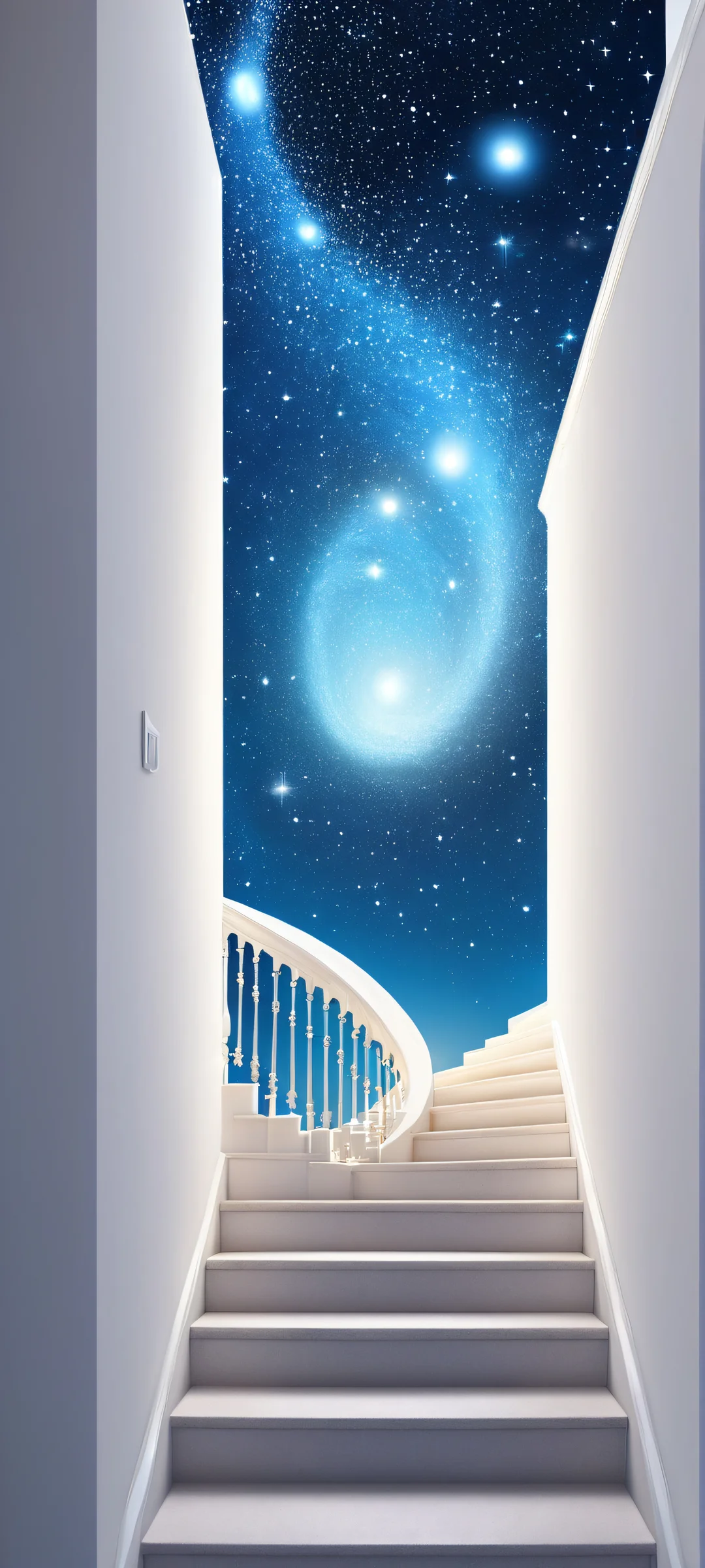 Stairway to Stardom Lock Screen for iOS & Android Breathtaking surreal staircase of stars for iPhone and Android mobile devices