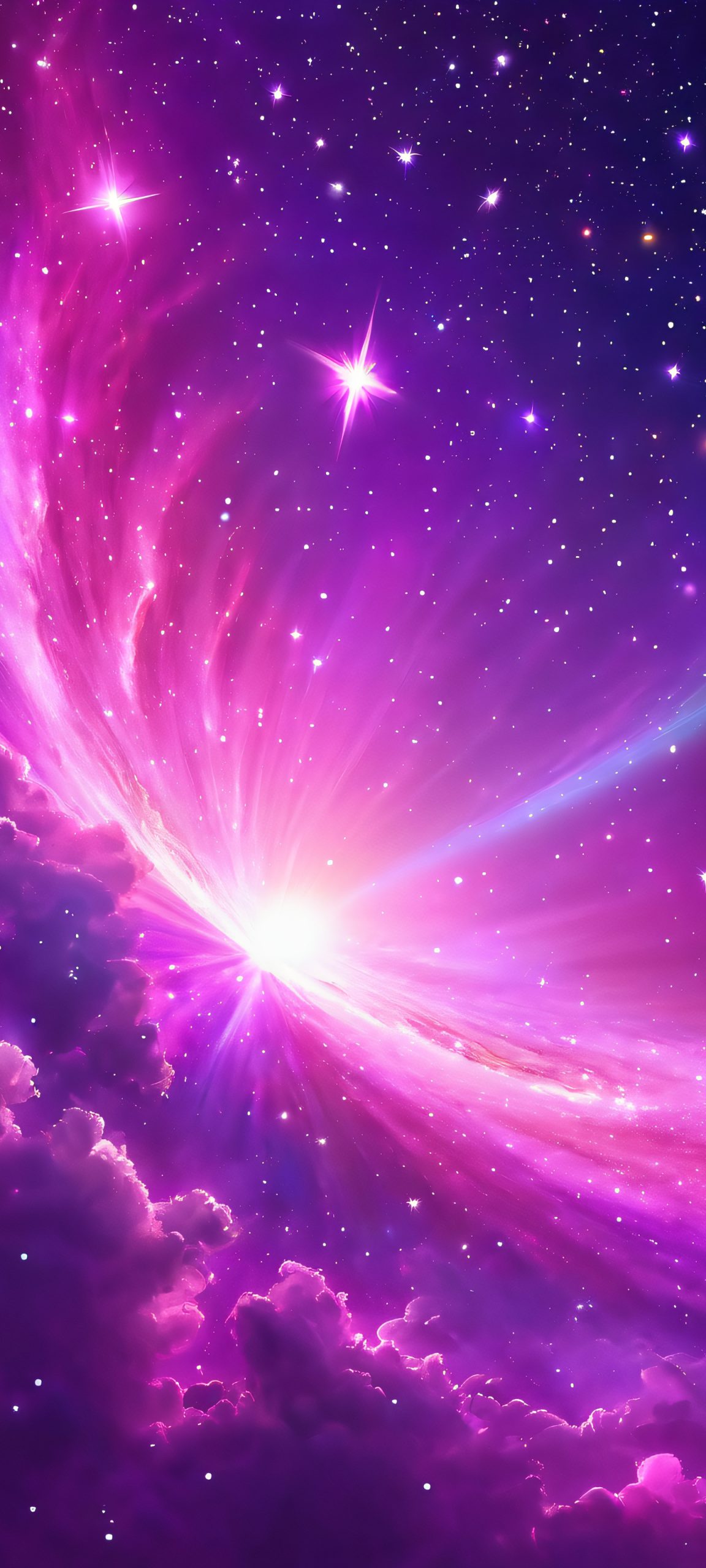 Cosmic Pink Purple iPhone Android Wallpaper - Perfect for Home Screen