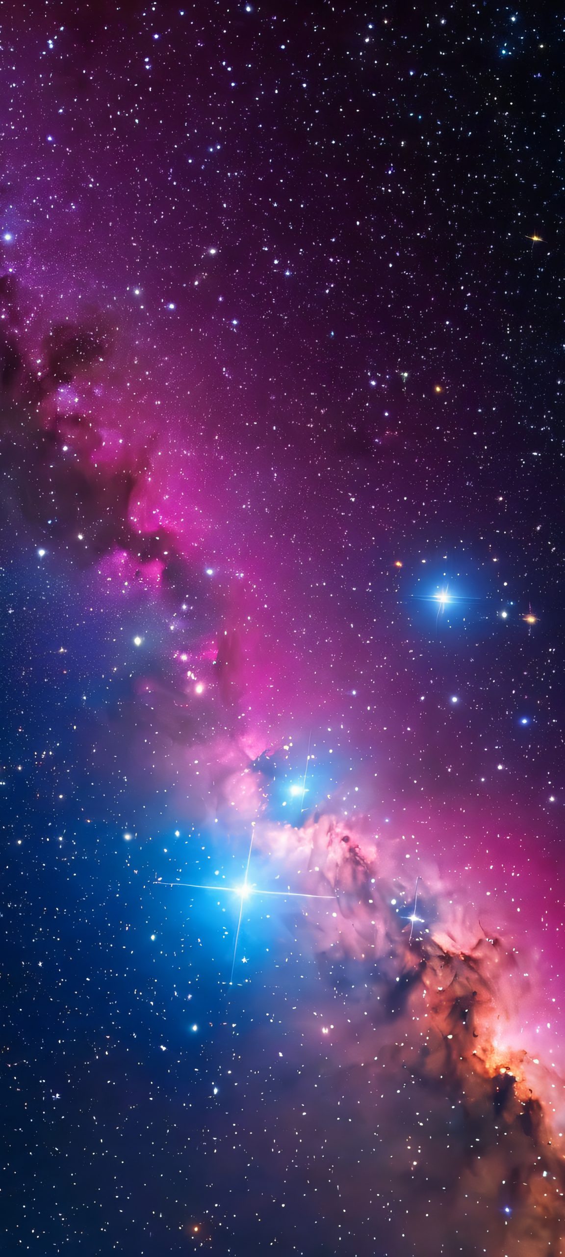 iPhone/Android wallpaper featuring a stunning vertical star cluster, perfect for your home screen.
