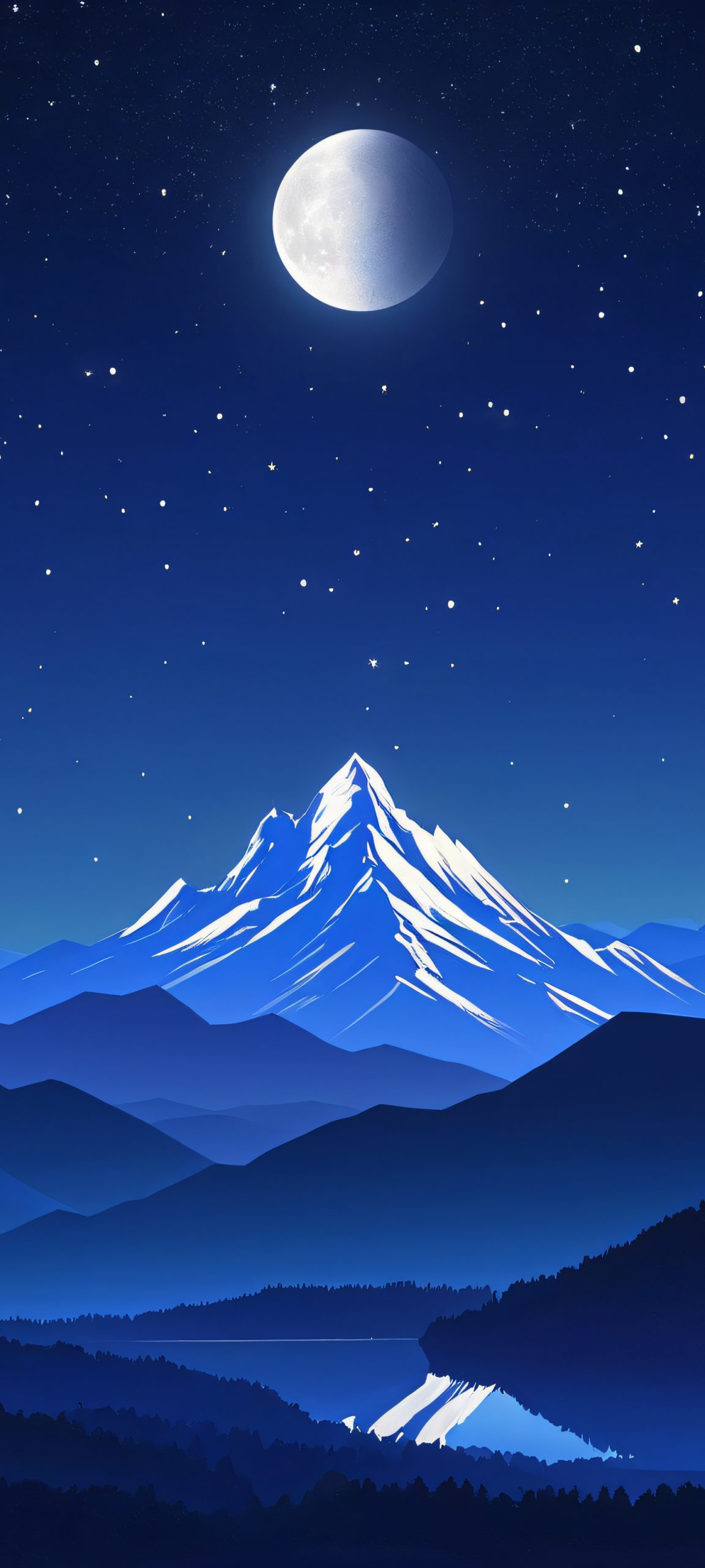 Beautiful starry night sky background for iPhone and Android, perfectly optimized for home screens.