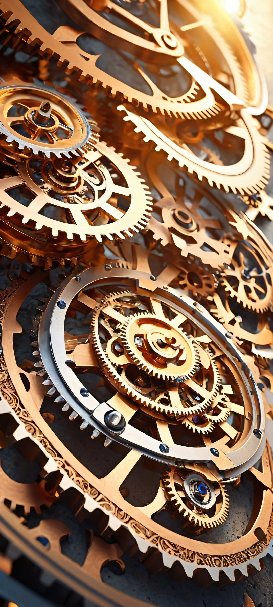 Ethereal Steampunk artwork for iPhone/Android featuring intricate gears and a dreamlike background.