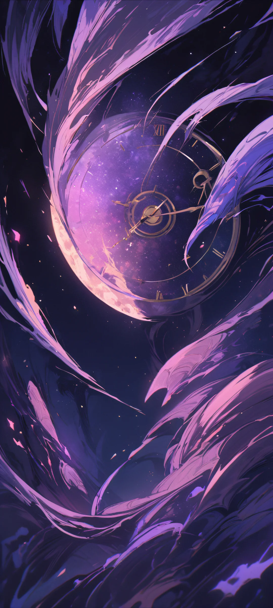 Stellar Encounter 2K QHD Home Screen A breathtaking mobile wallpaper featuring an asteroid against a starry night sky on iPhone/Android devices.