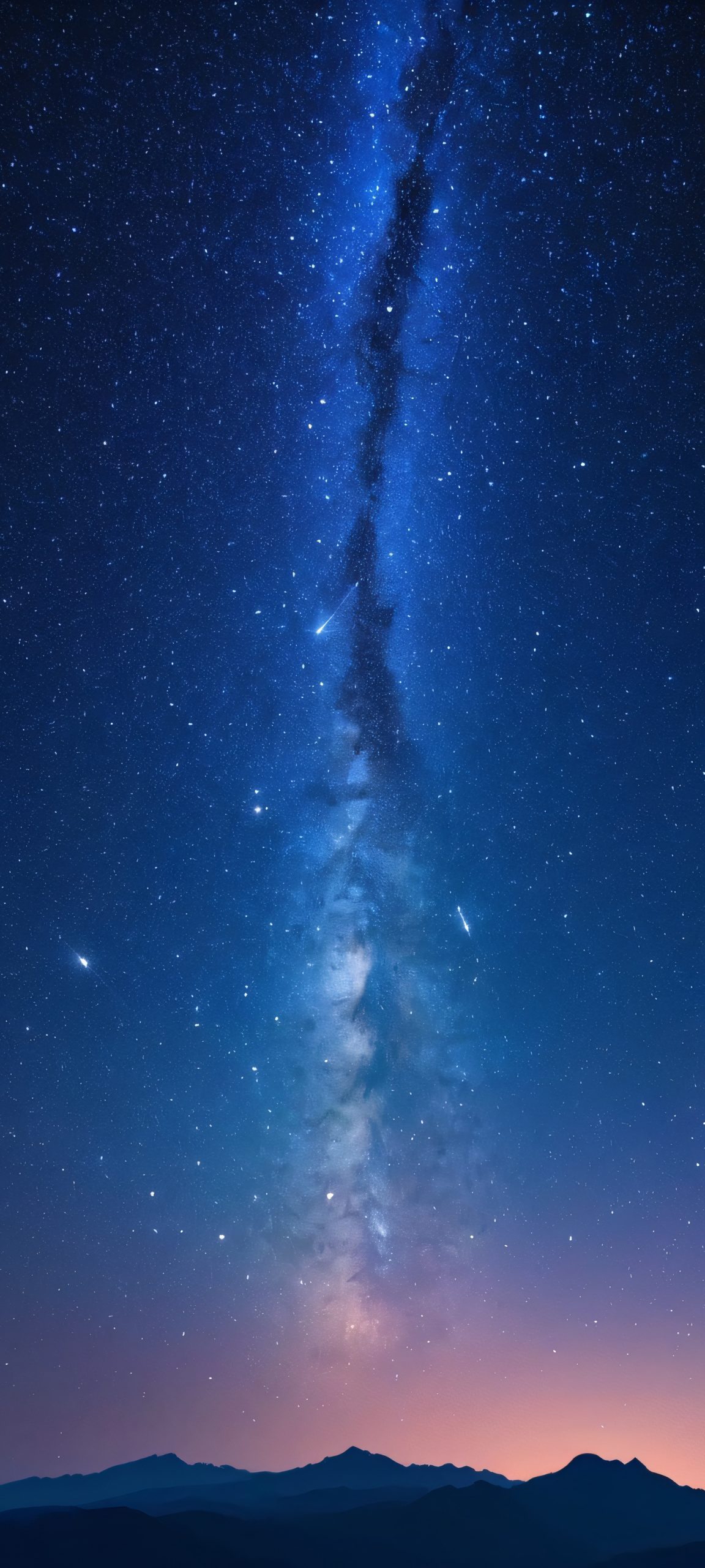 A stunning night sky iPhone and Android wallpaper, featuring a minimalist starlight design, perfectly optimized for iPhone, Samsung Galaxy, and Android home screens.