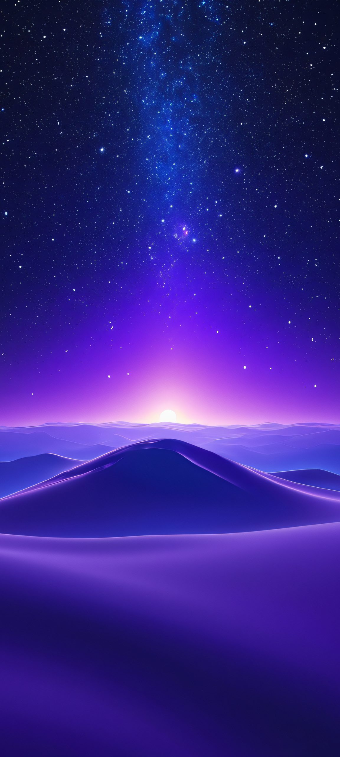 Breathtaking nighttime view of the stars on an iPhone/Android device