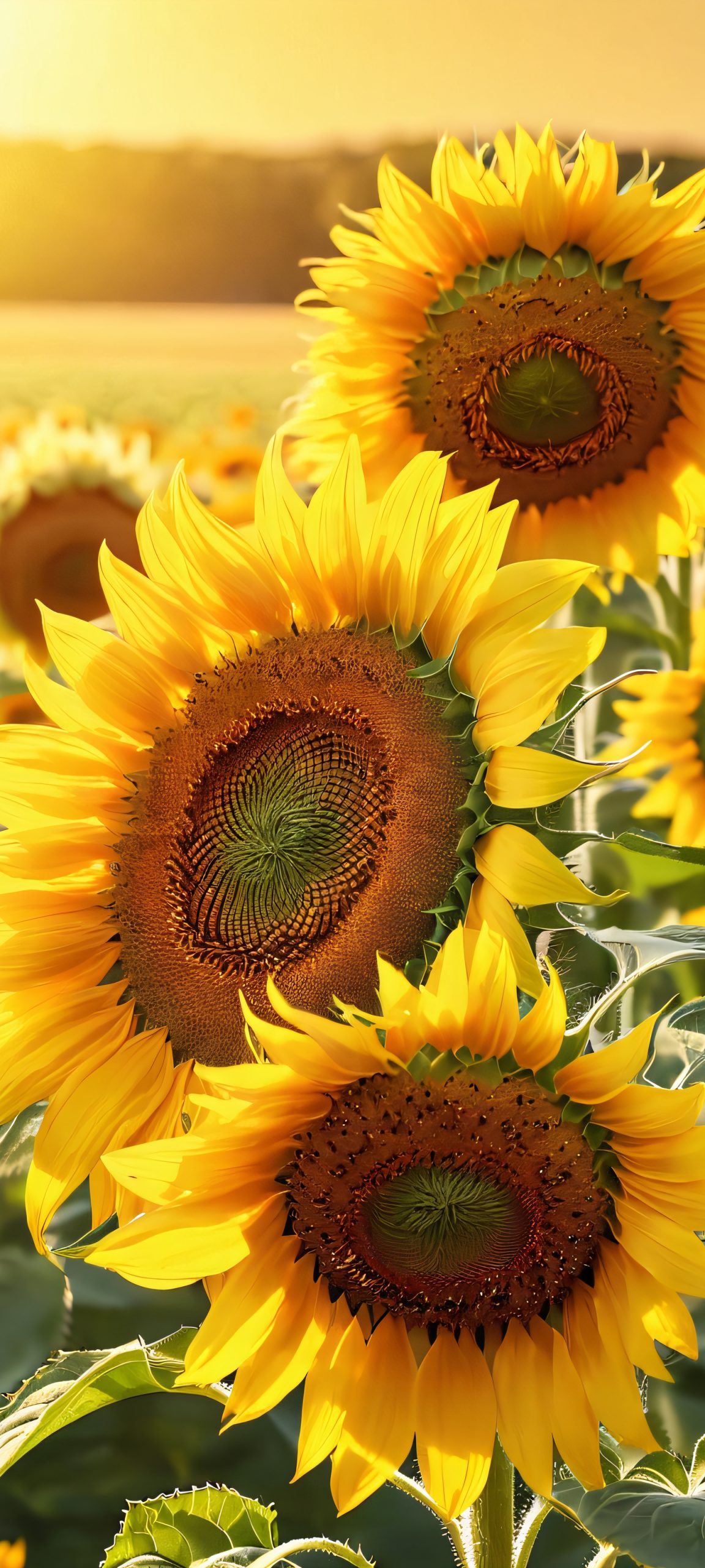 sunflower blooms vertical mobile wallpaper scaled