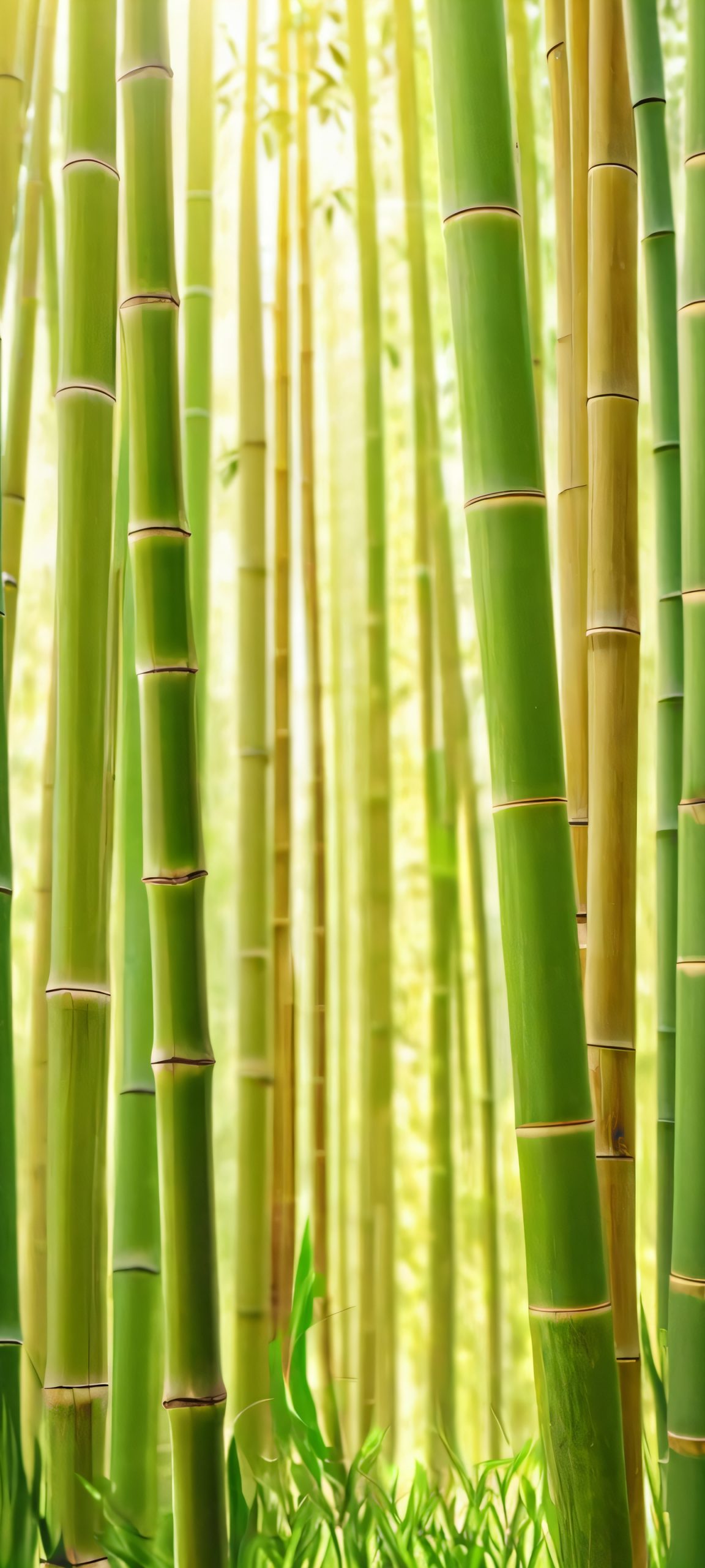 Dazzling bamboo forest on a sunny day, perfect for iPhone/Android homescreens