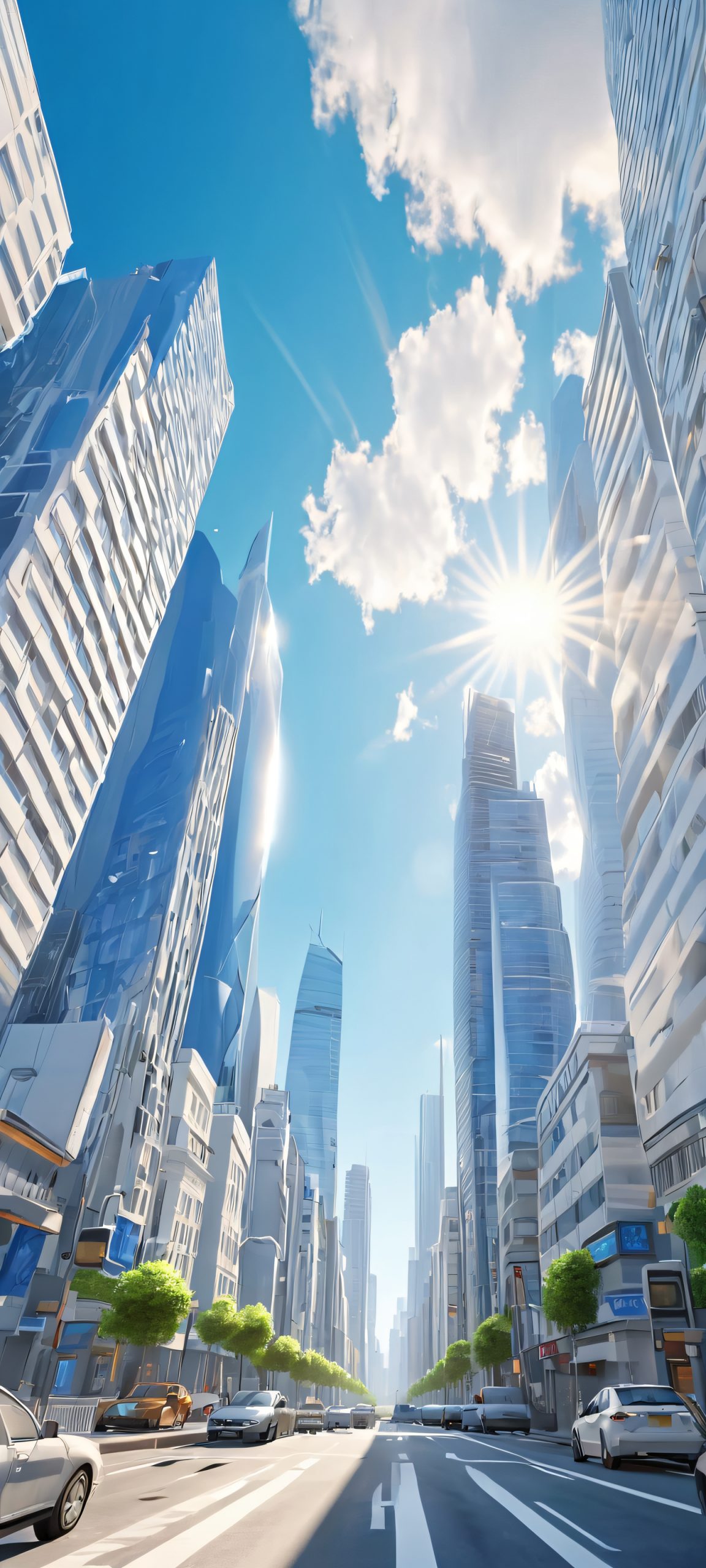 A stunning cityscape at daylight, perfect for iPhone and Android home screens.