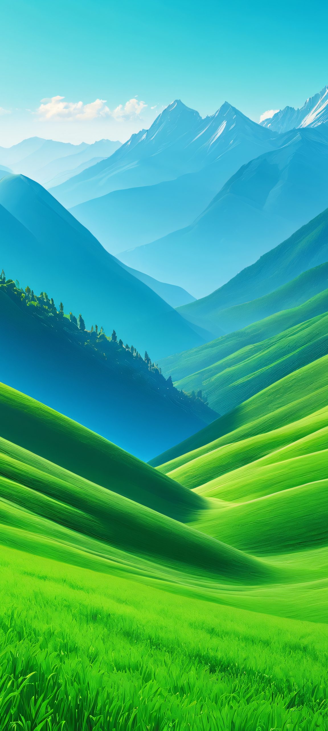 sunny mountain view mobile wallpaper scaled