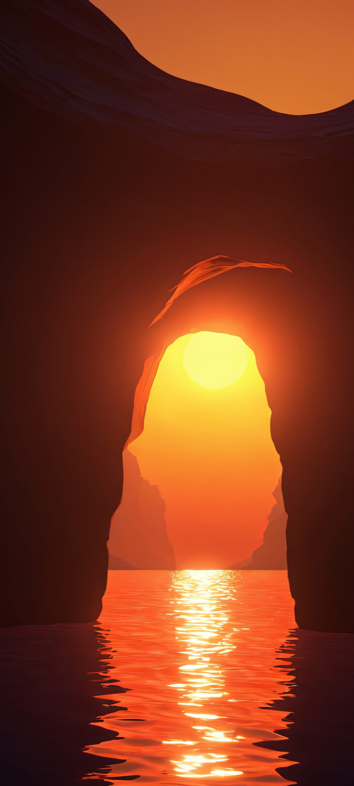 sunset in the dark mobile wallpaper scaled