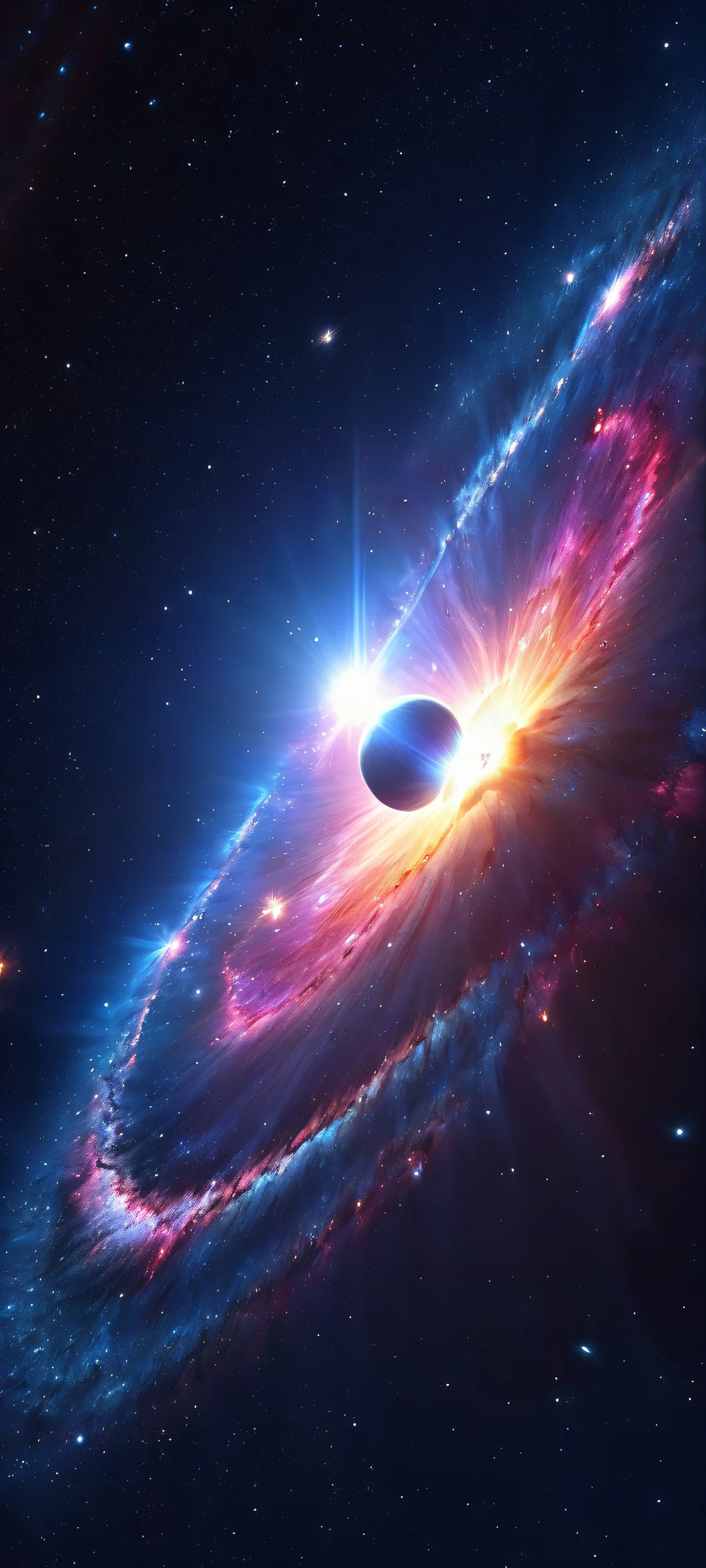 Explore the vast expanse of space with this stunning supernova mobile wallpaper, perfectly suited for iPhone and Android devices.