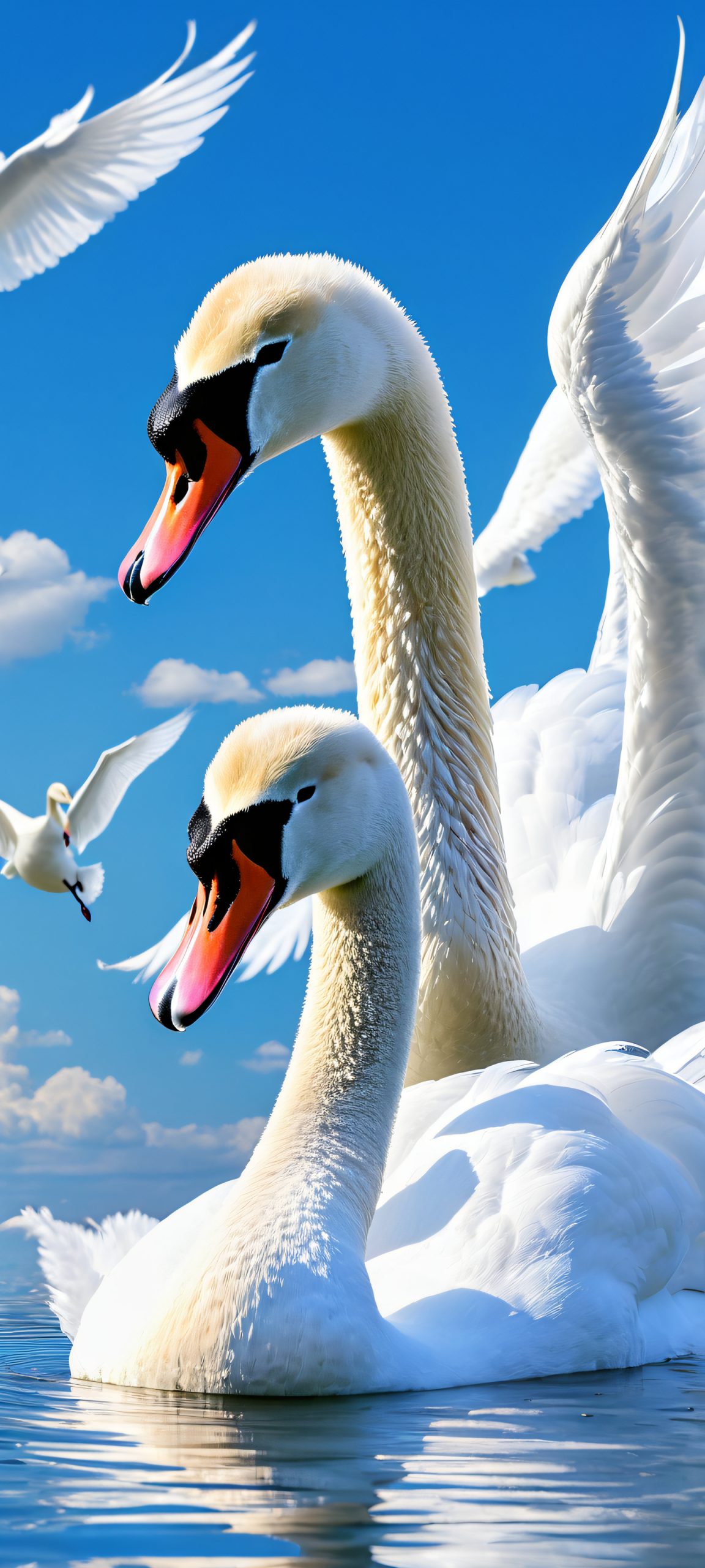 swan serenity mobile wallpaper scaled