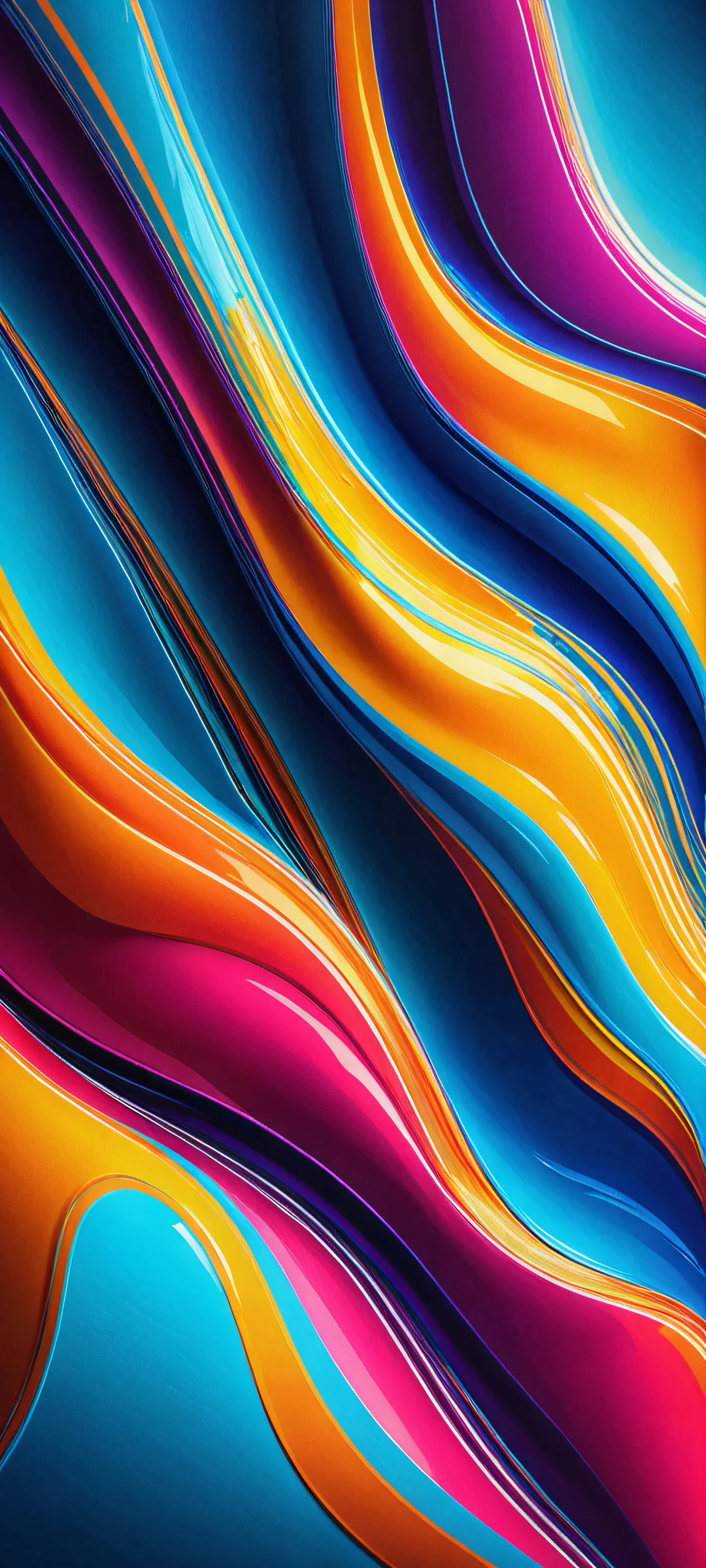 A stunning techno-inspired abstract artwork on a bright white background with bold black accents, iPhone/Androidのホーム画面に完全に最適化.