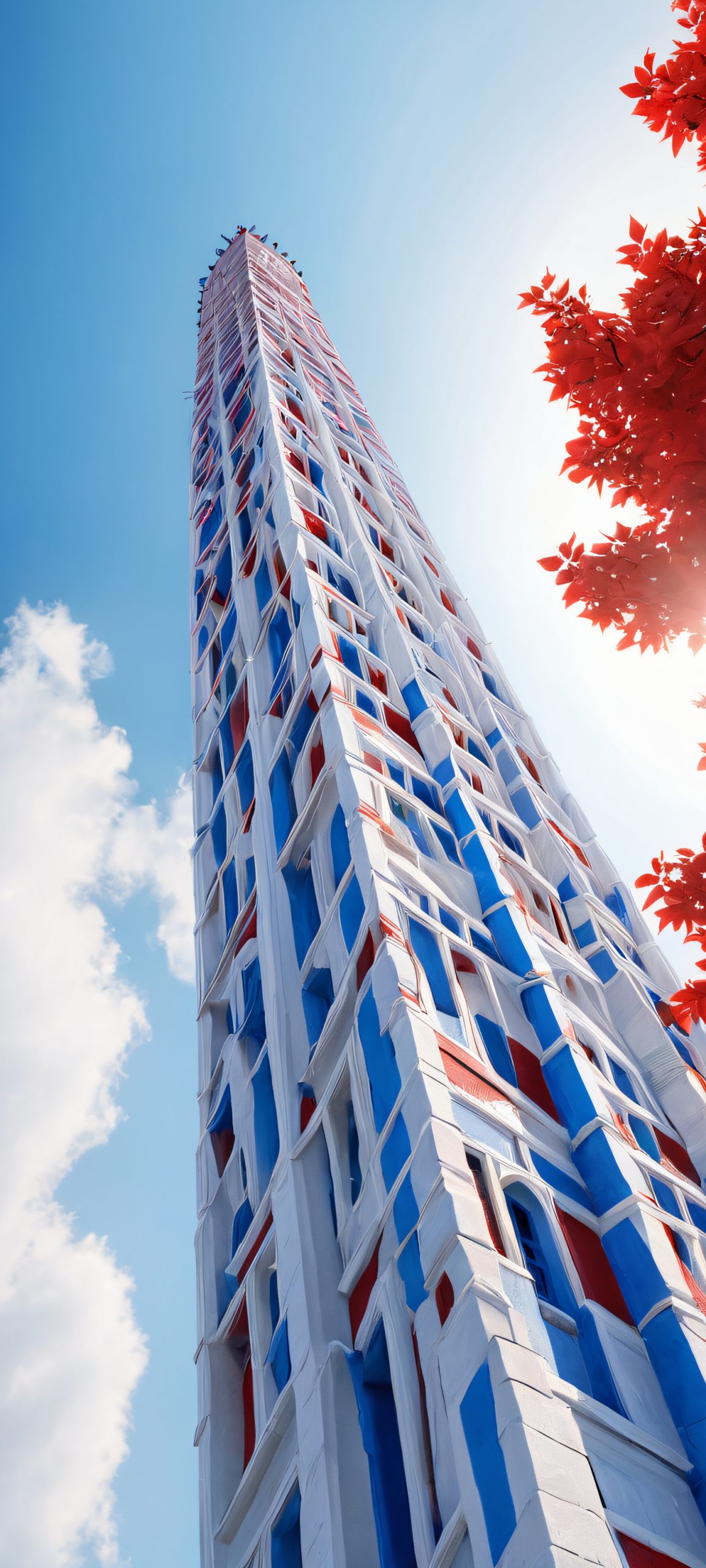 Breathtaking vertical mobile wallpaper of a tower at daylight, perfectly optimized for iPhone and Android home screens.