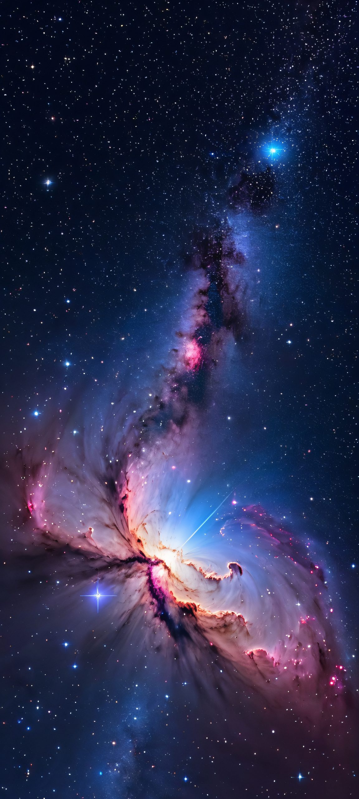 Twinkling Starscape Aesthetic Phone Wallpaper A stunning stellar view for iPhone and Android screens, with vibrant twinkle effect