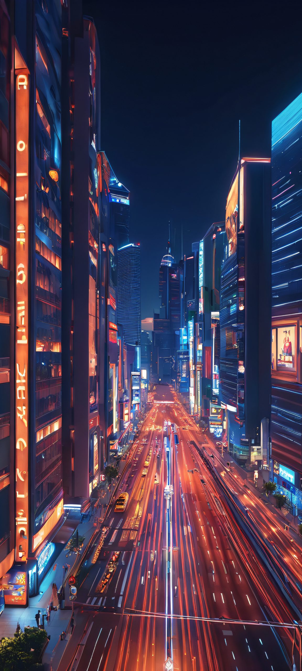 iPhone and Android users, behold the breathtaking nighttime cityscape with realistic urban lighting, perfectly optimized for your mobile home screen