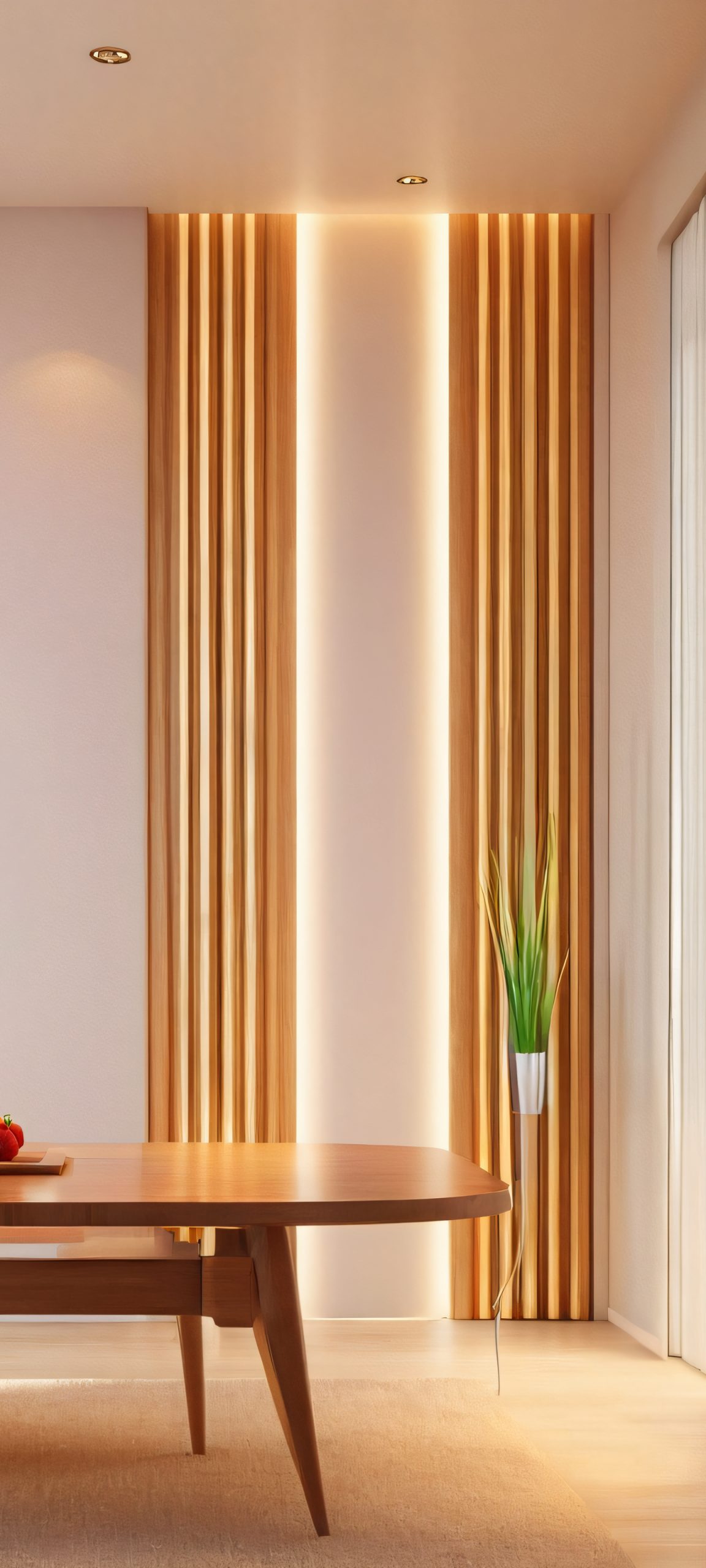 A serene indoor space for iPhone and Android devices, perfect for a calming background.