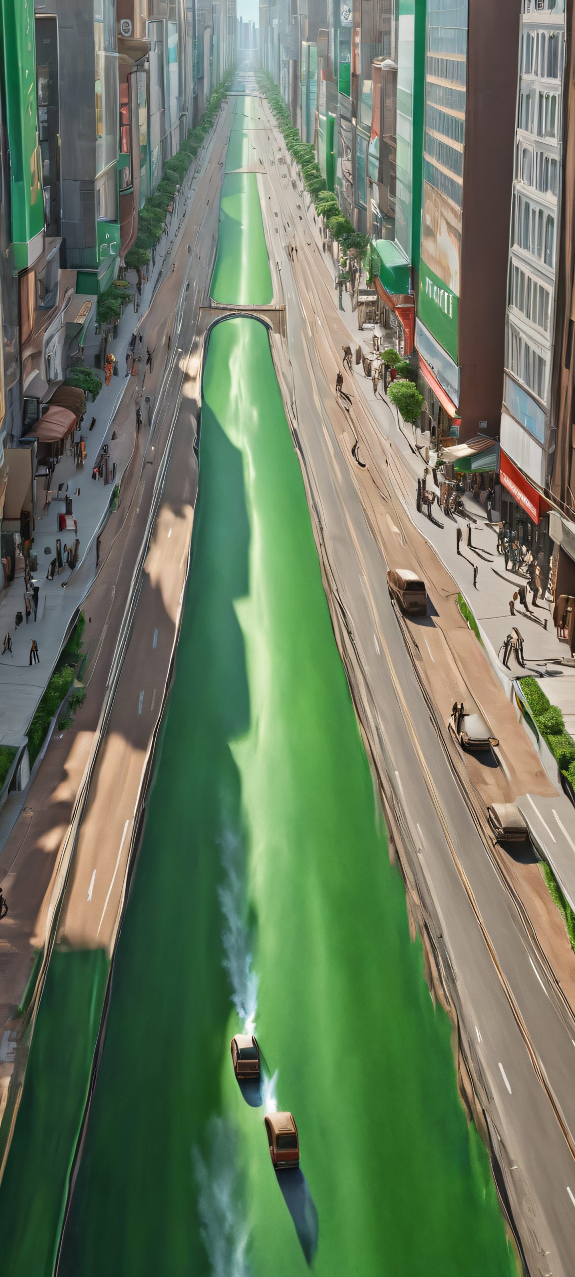 Beautiful cityscape with a person amidst natural surroundings, perfect for iPhone and Android home screens.