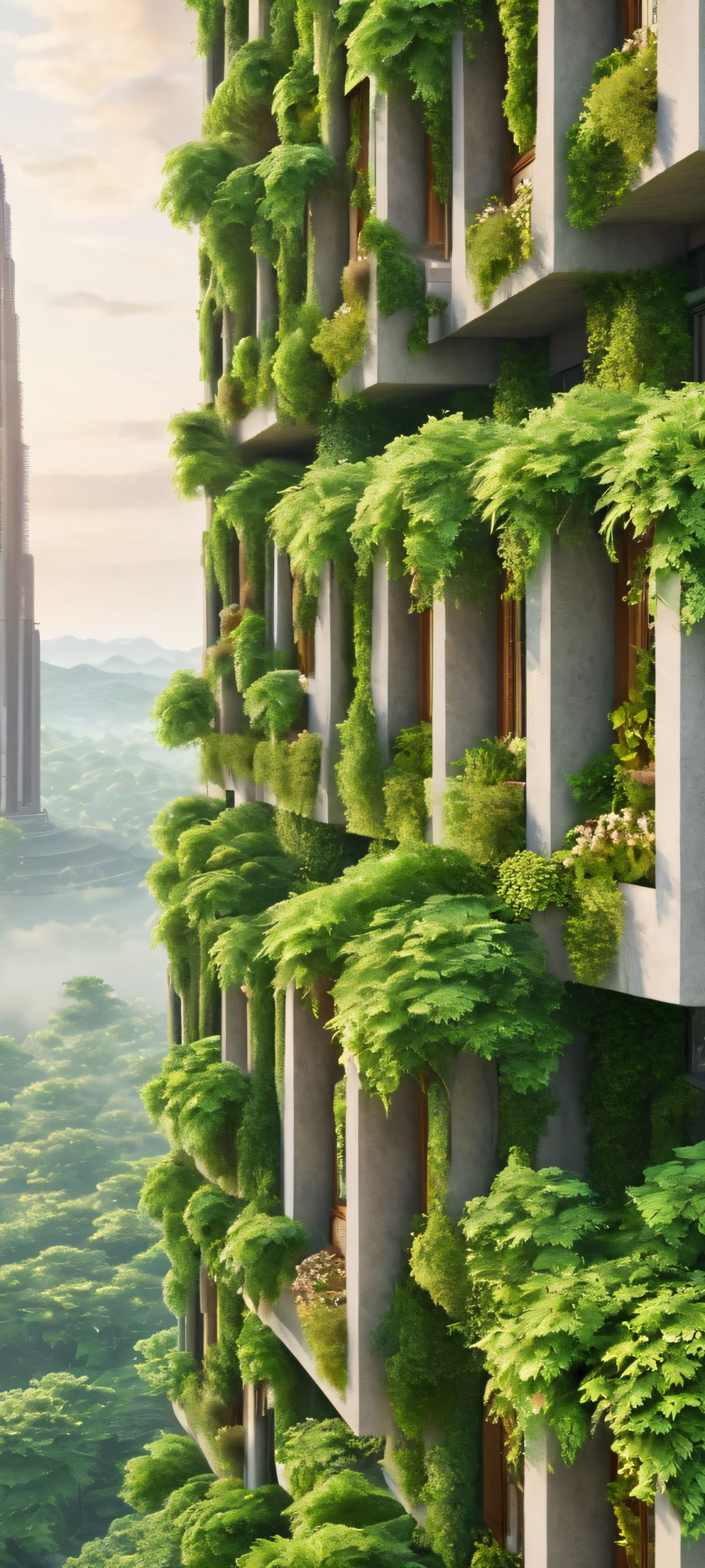 Beautifully rendered building wallpaper for iPhone and Android devices, perfect for home screens