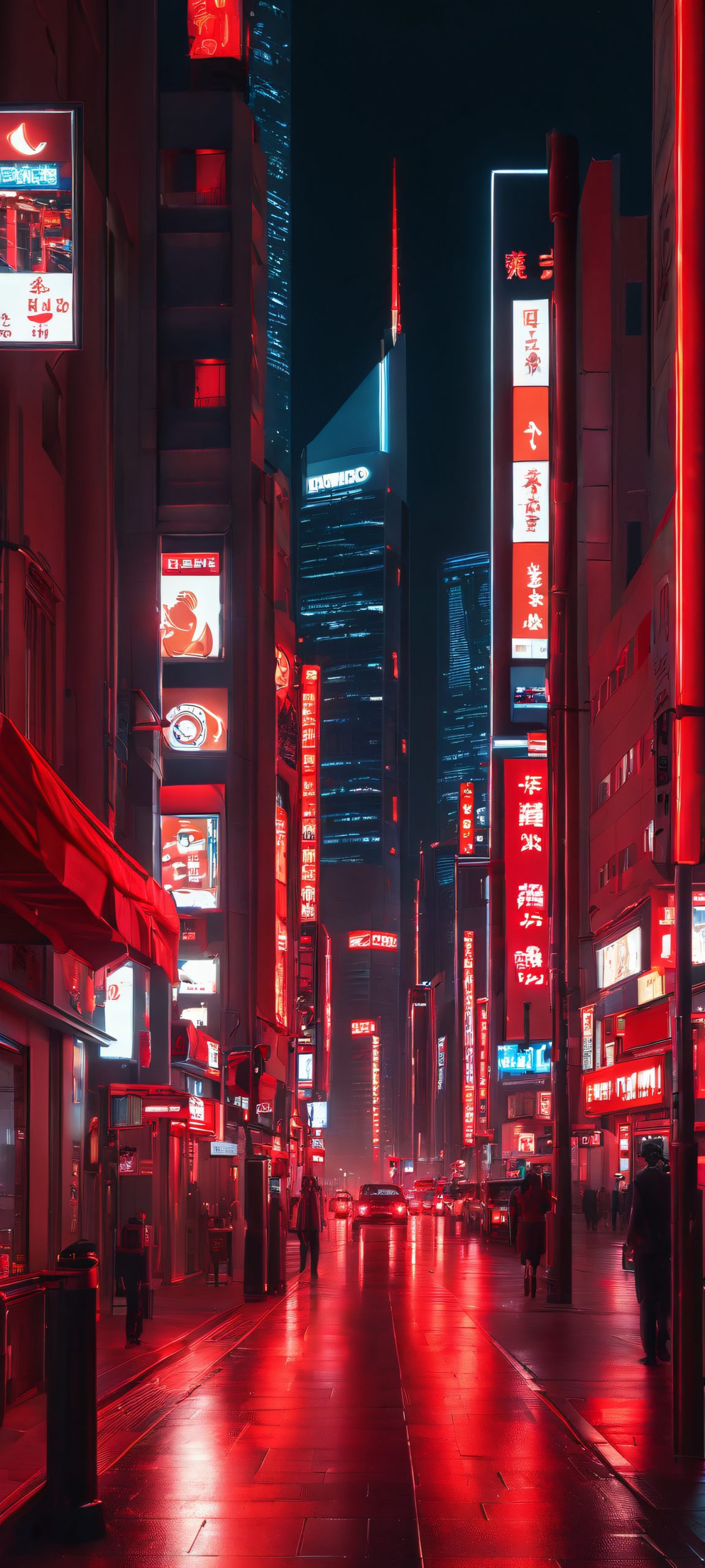 urban oasis noir night cityscape mobile wallpaper scaled