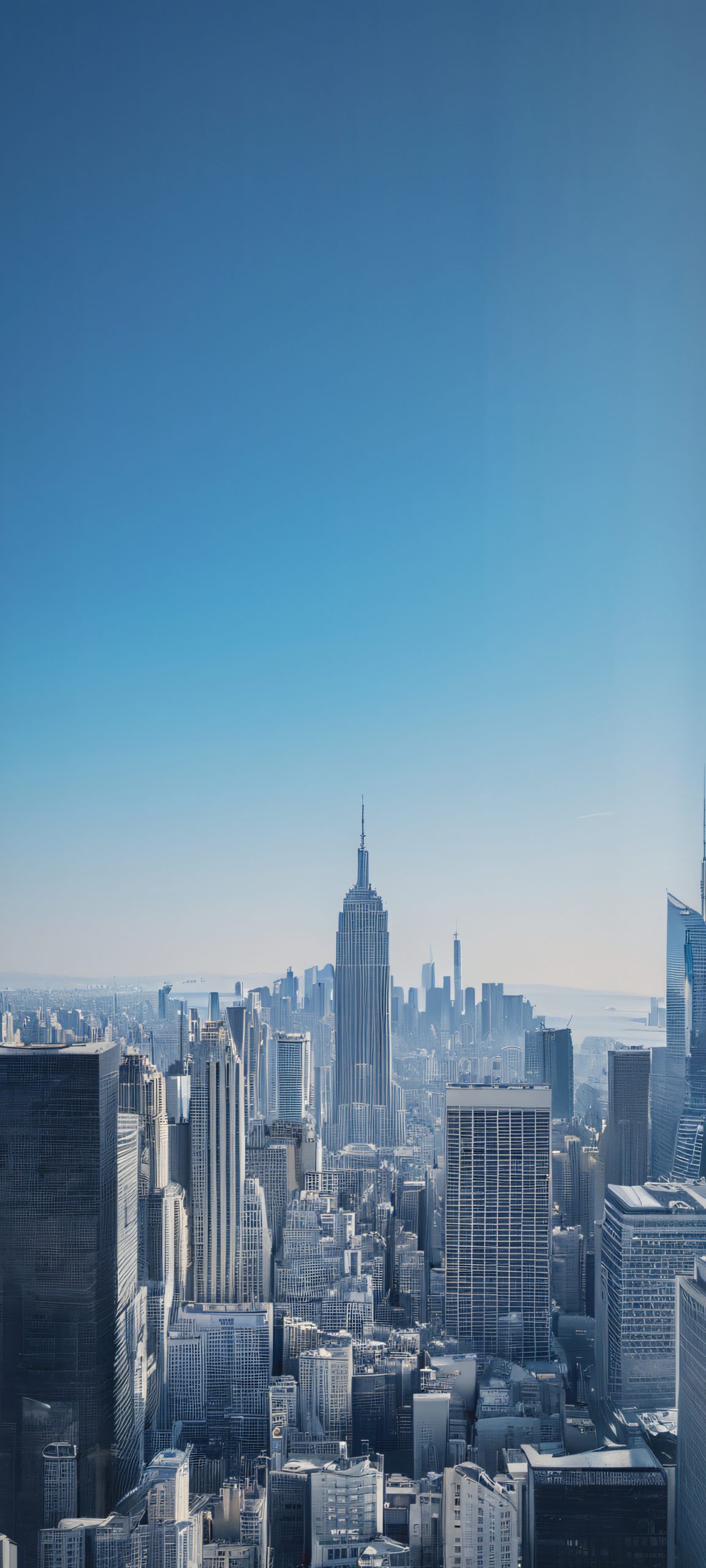 Minimalist cityscape with softbox lighting, perfectly optimized for iPhone and Android home screens.