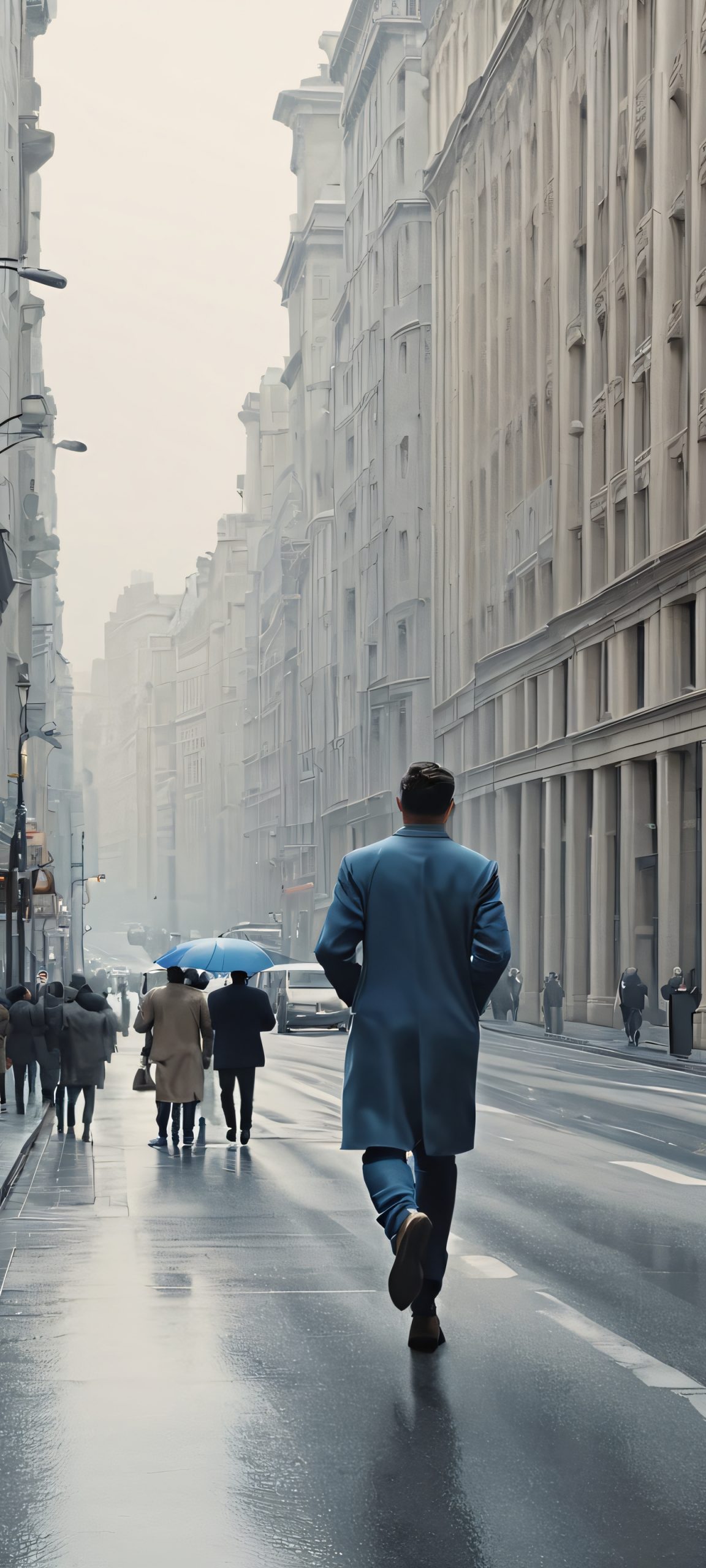 urban odyssey man city street overcast scaled