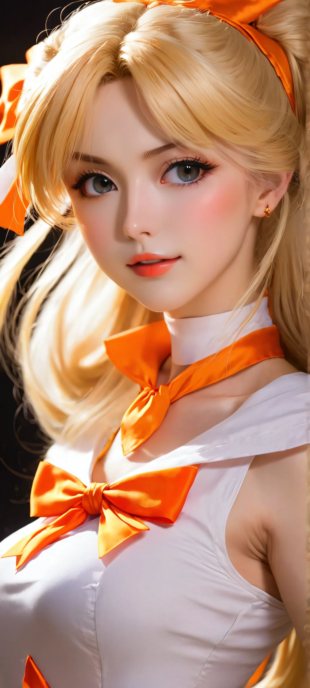 A stunning vertical wallpaper of Sailor Venus, perfectly optimized for iPhone and Android home screens.