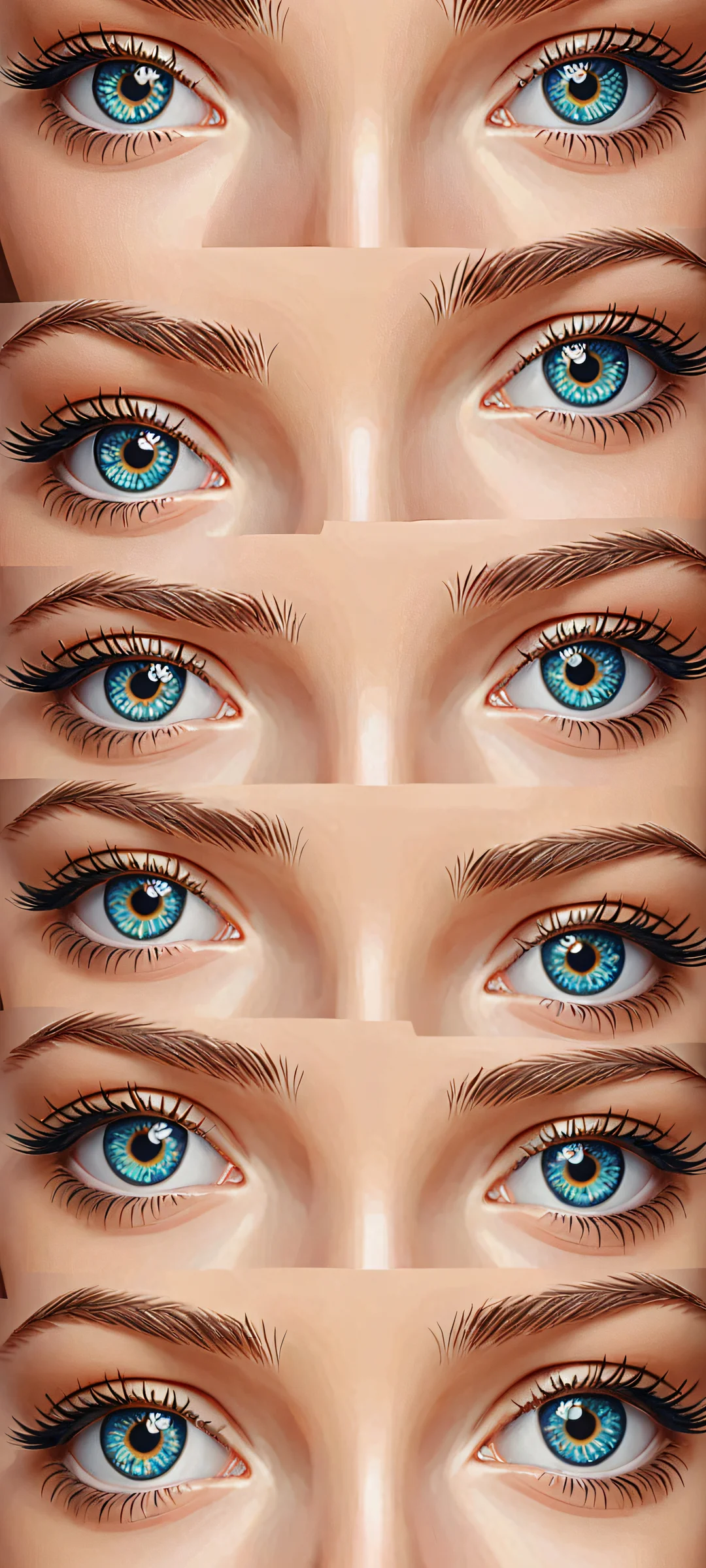 Beautiful digital art eye pattern on iPhone/Android screen