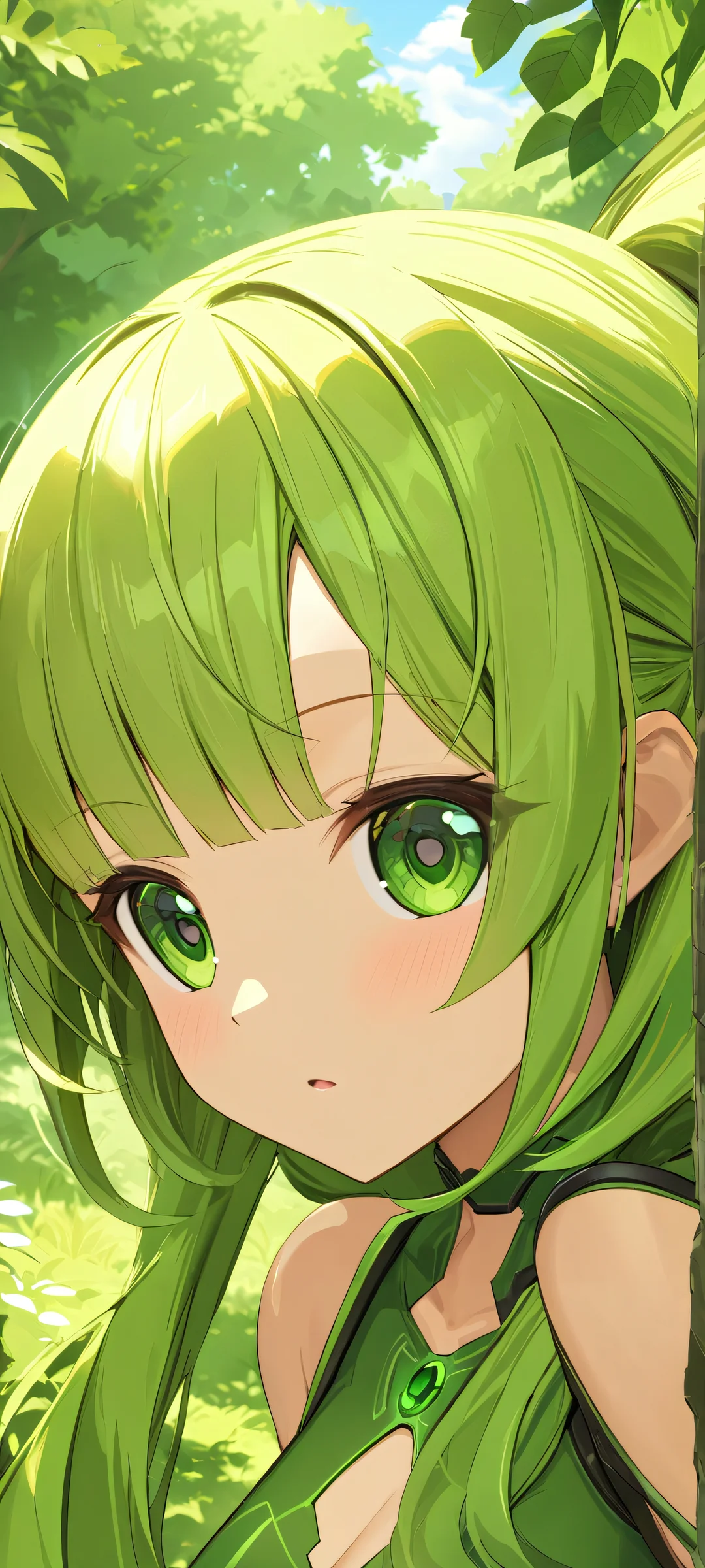 A stunning vertical wallpaper featuring video game girls amidst a serene natural setting - perfect for your iPhone/Android device!