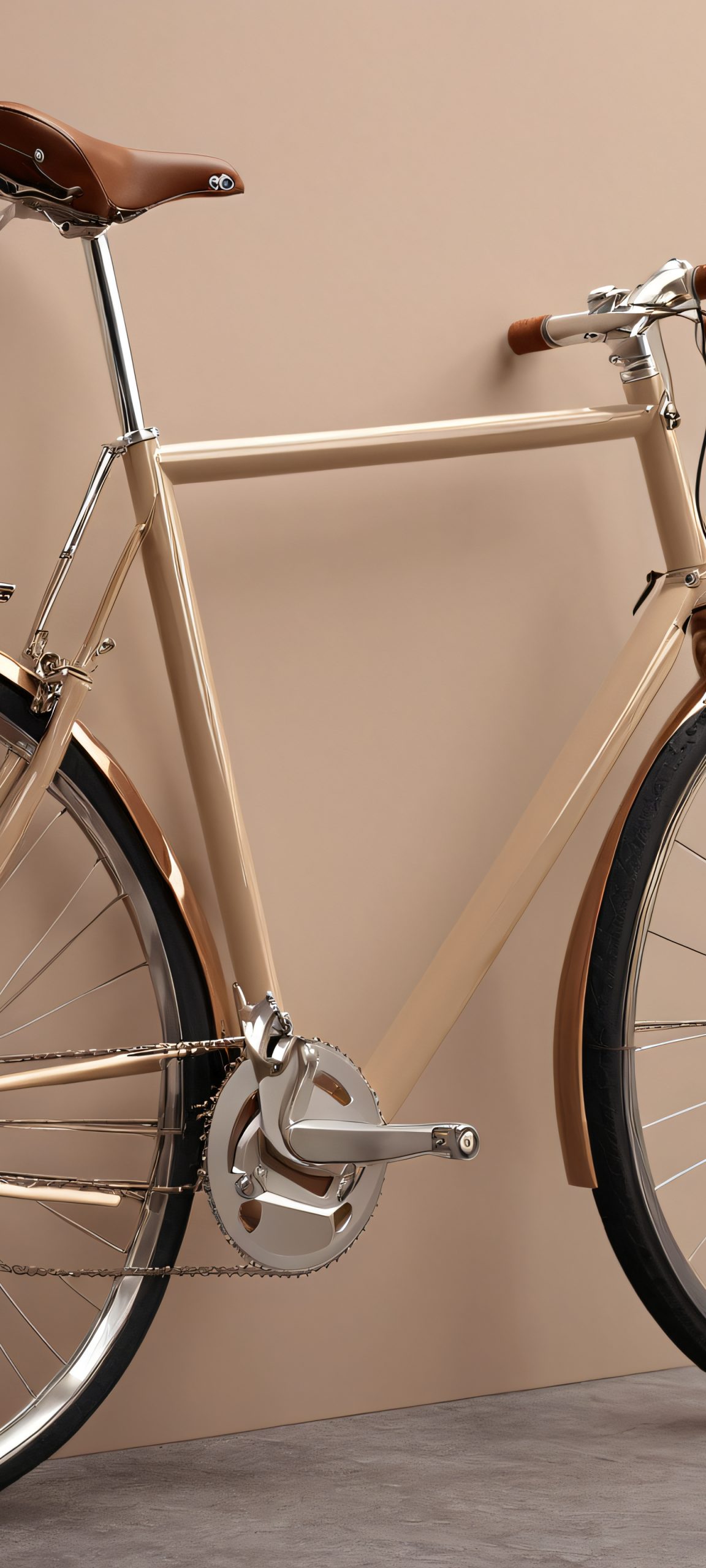 A moody, overcast scene of a vintage bicycle shop on your iPhone or Android home screen