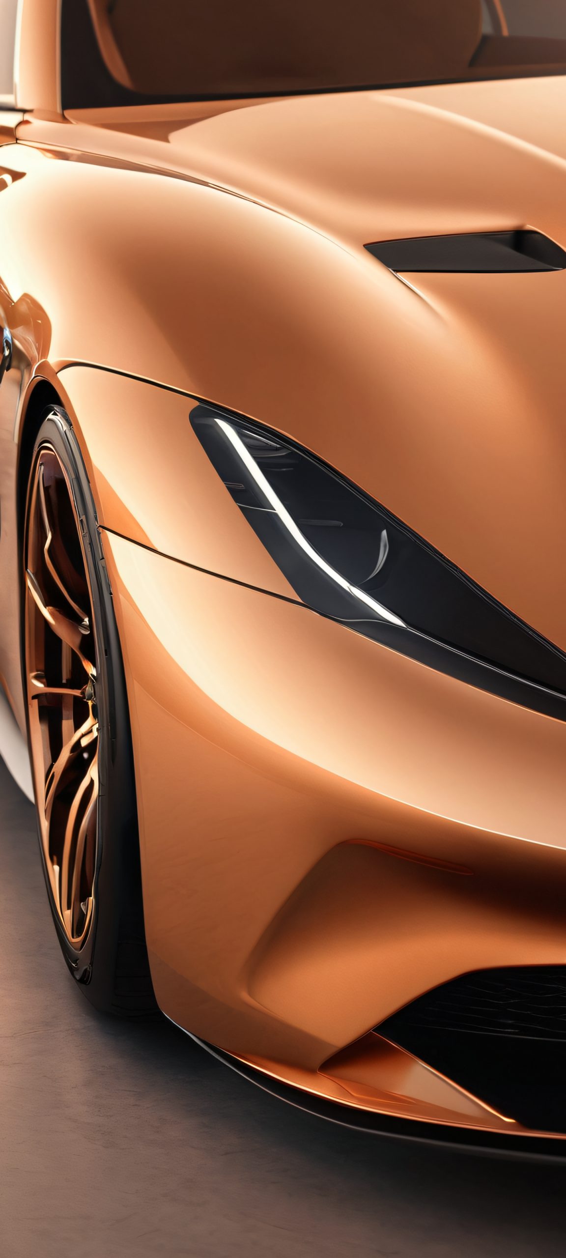 Indulge in the rustic charm of this vintage car interior, perfectly suited for your iPhone/Android home screen.