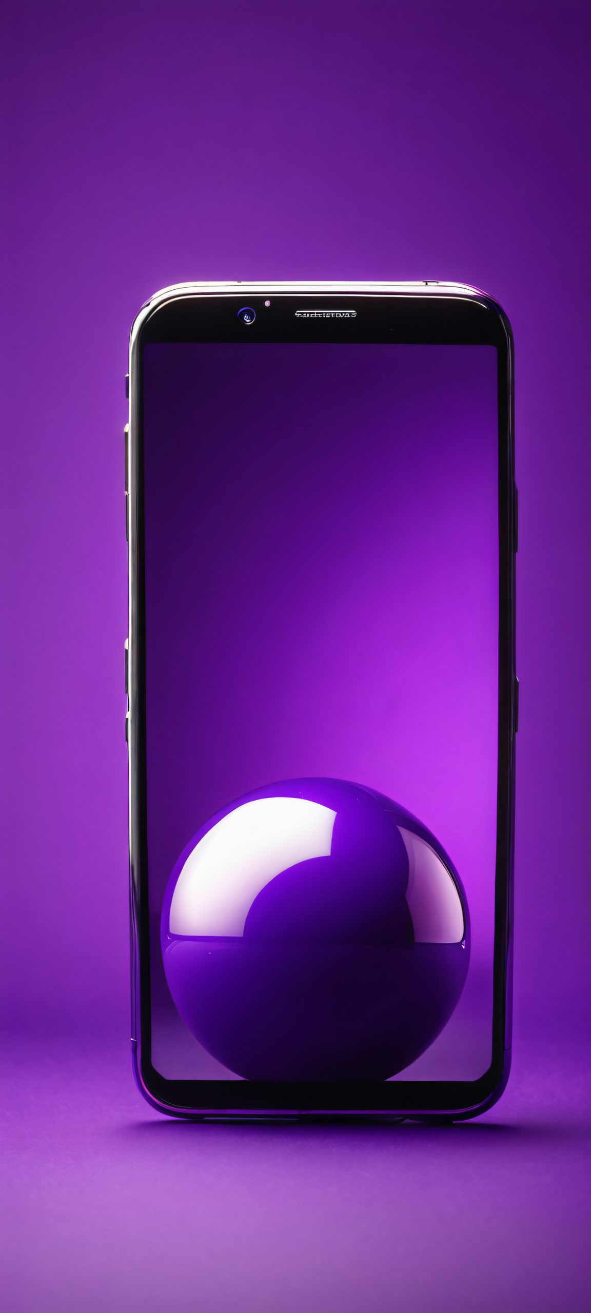 Violet Orb QHD Phone Background Purple ball surrounded by softbox light, perfectly optimized for iPhone and Android devices.