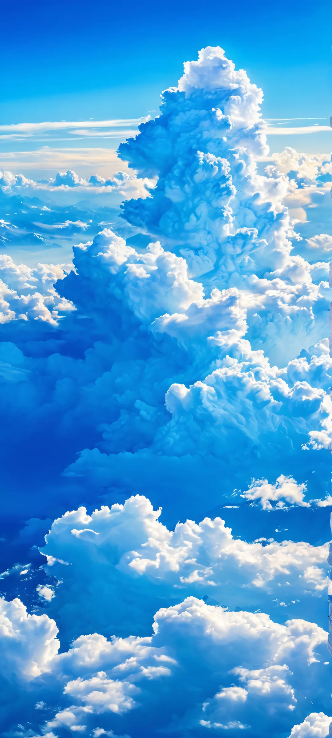 Vivid Lordship Aesthetic Phone Wallpaper Lord in the clouds, iPhone and Android users gaze upon a breathtaking masterpiece of vivid blue and icy blue hues.