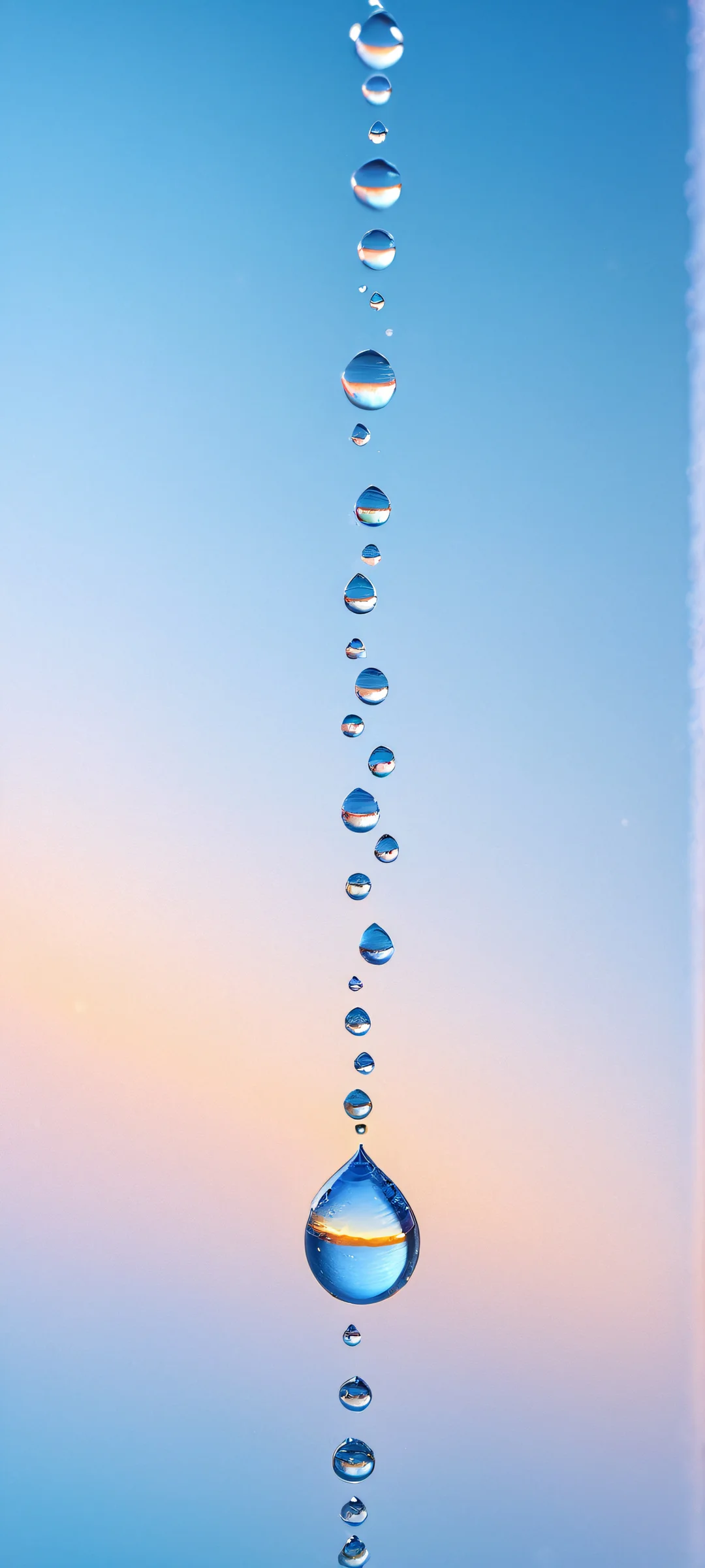 Frosted glass water drops on a minimalist background, perfekt optimiert für iPhone- und Android-Startbildschirme.