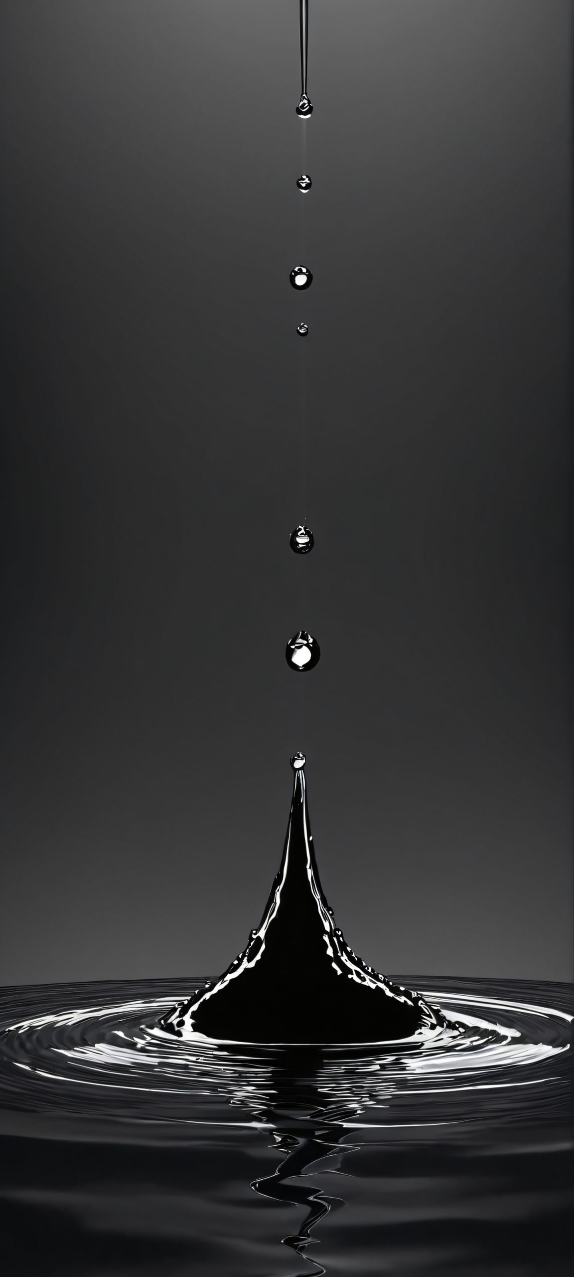 Water's Whisper iPhone & Samsung QHD Wallpaper A mesmerizing iPhone/Android wallpaper featuring a serene water scene with subtle flickering effects and shades of black and grey.